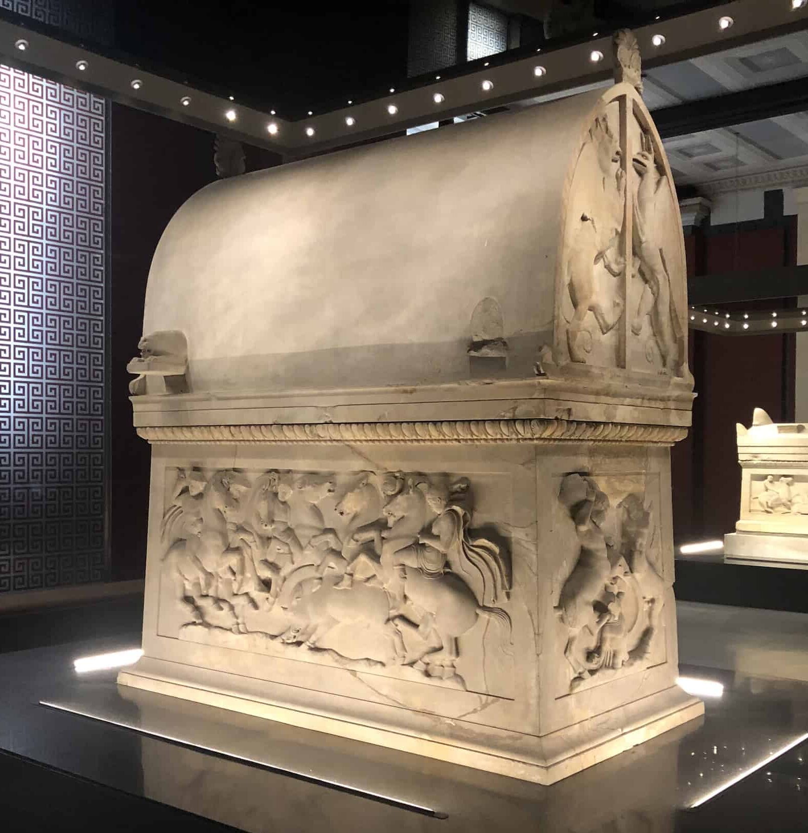 Lycian sarcophagus; marble; late 5th century BC; Sidon (Saida, Lebanon) at the Istanbul Archaeology Museum in Istanbul, Turkey
