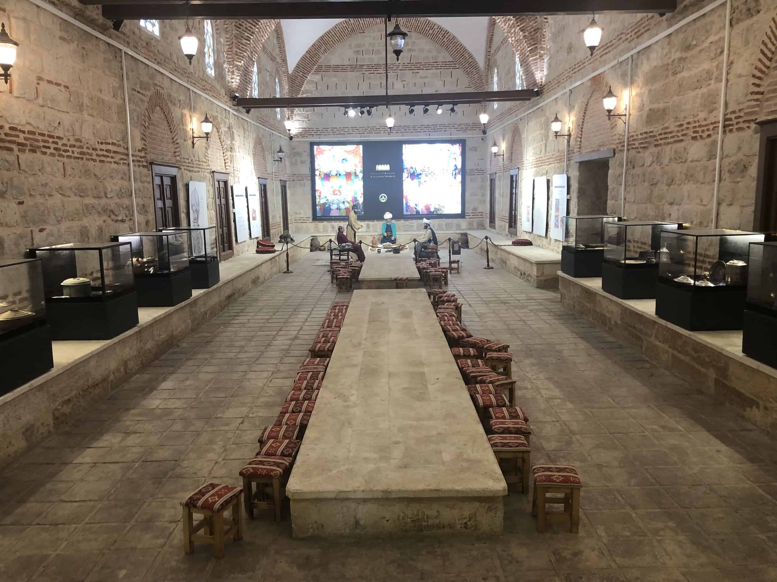 Dining hall in the soup kitchen at the Bayezid II Complex in Edirne, Turkey