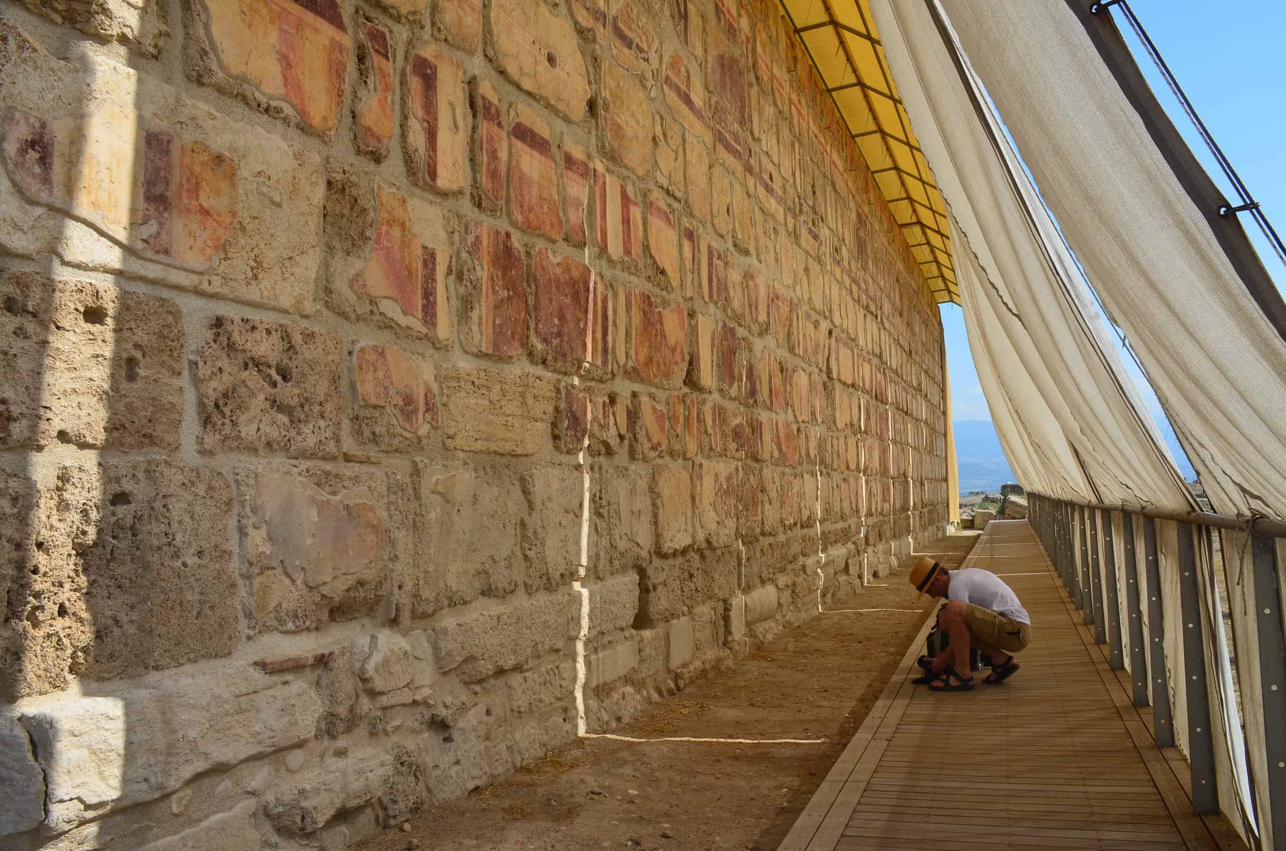 Wall of the west portico in the North Agora in Laodicea