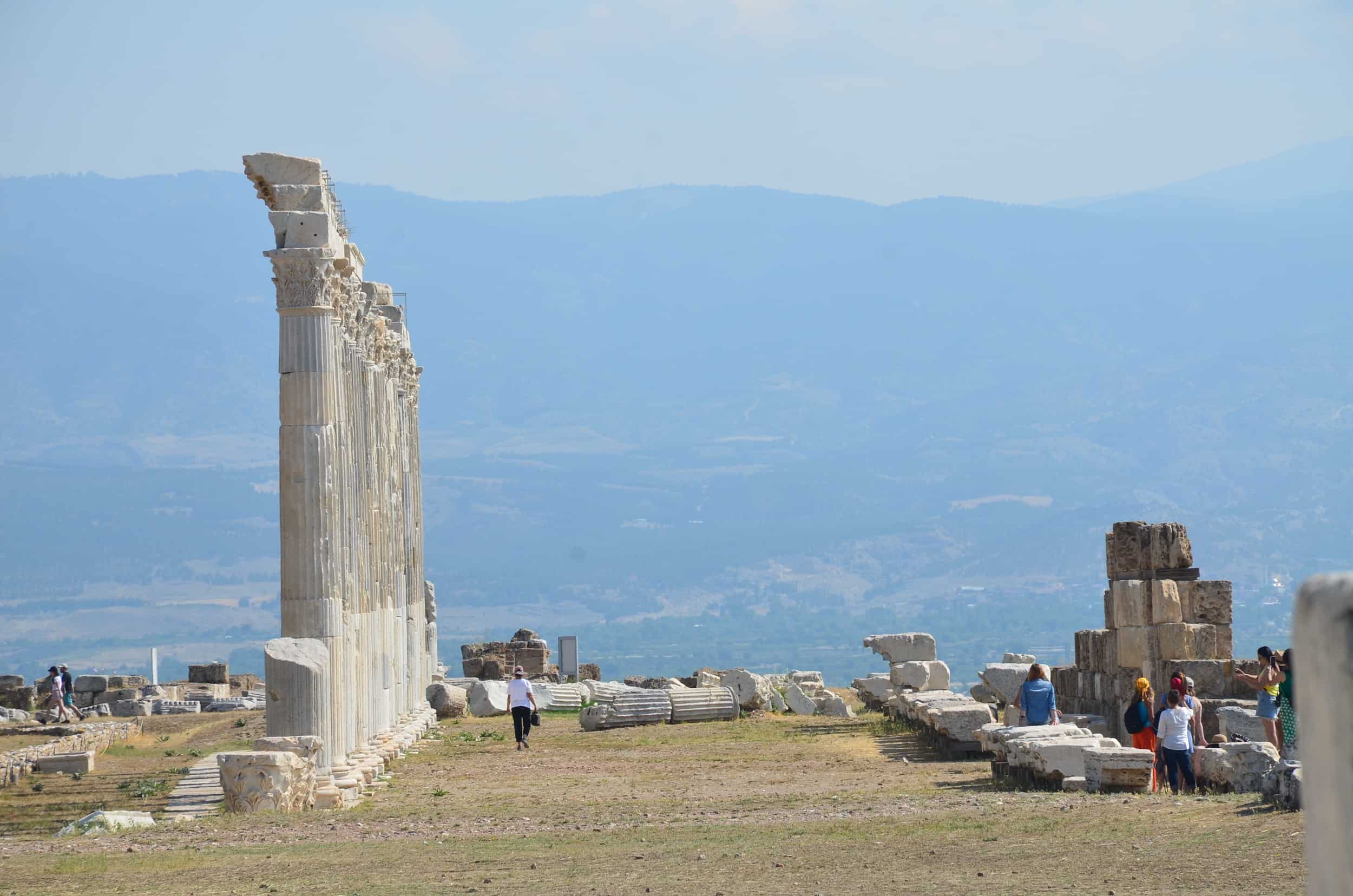 Looking onto the east portico of the North Agora