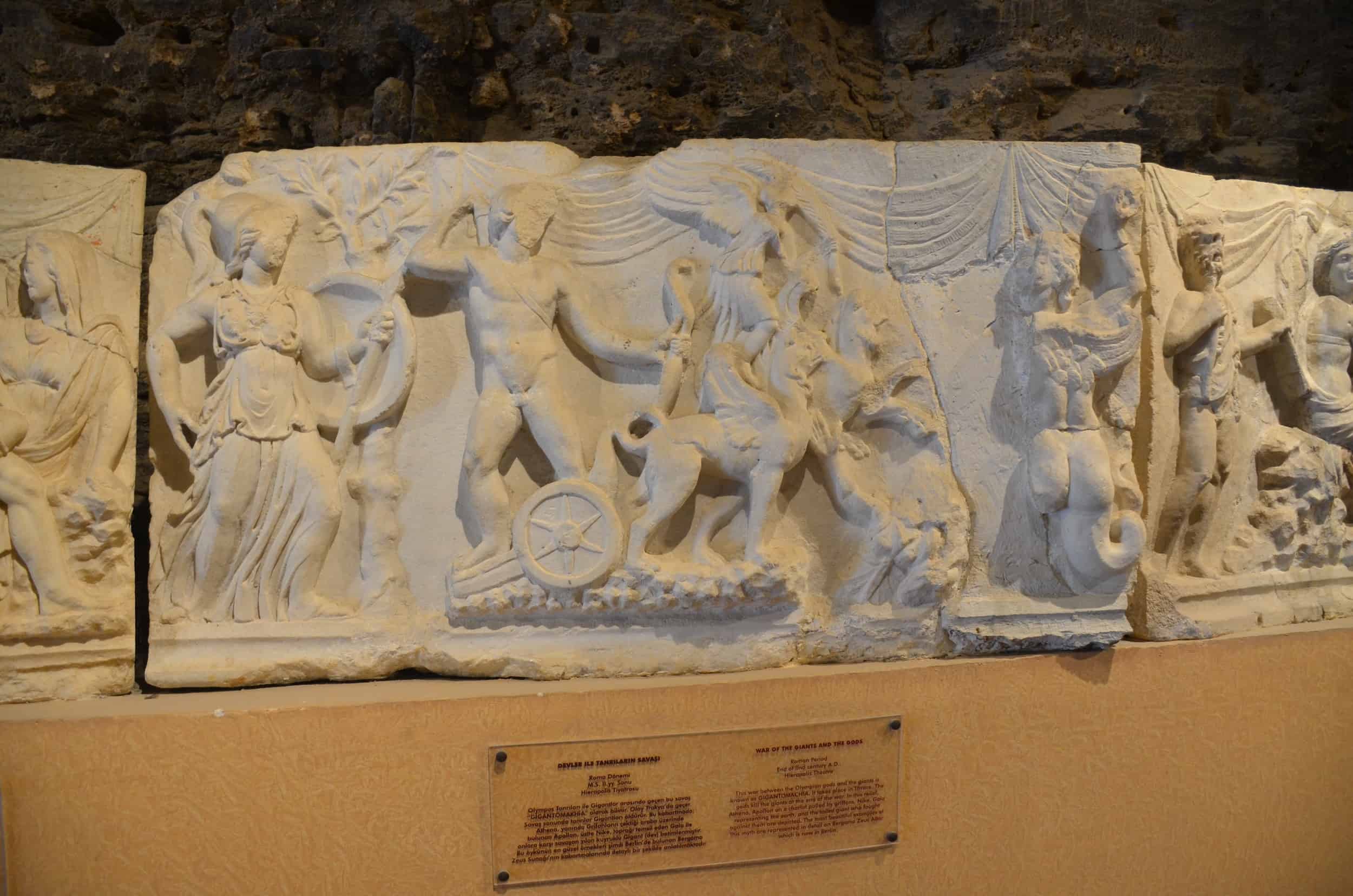 War of the Giants and the Gods, Roman period, late 2nd century in the Hierapolis Theatre Gallery at the Hierapolis Museum