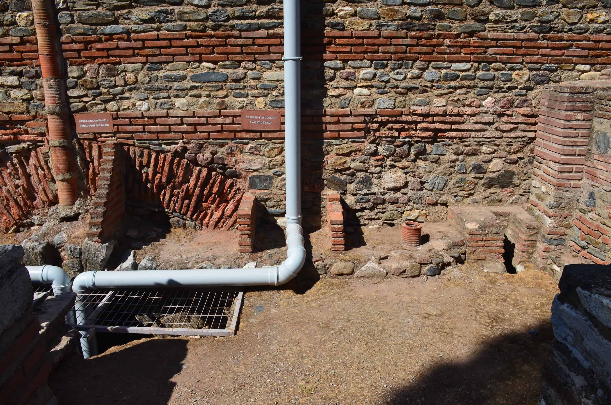 Sabbatios' shop and synagogue drain in Sardis