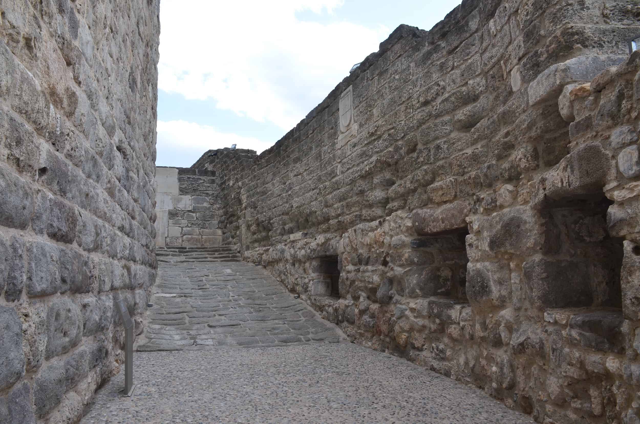 Ramp inside the Gateway Tower at Bodrum Castle in Turkey