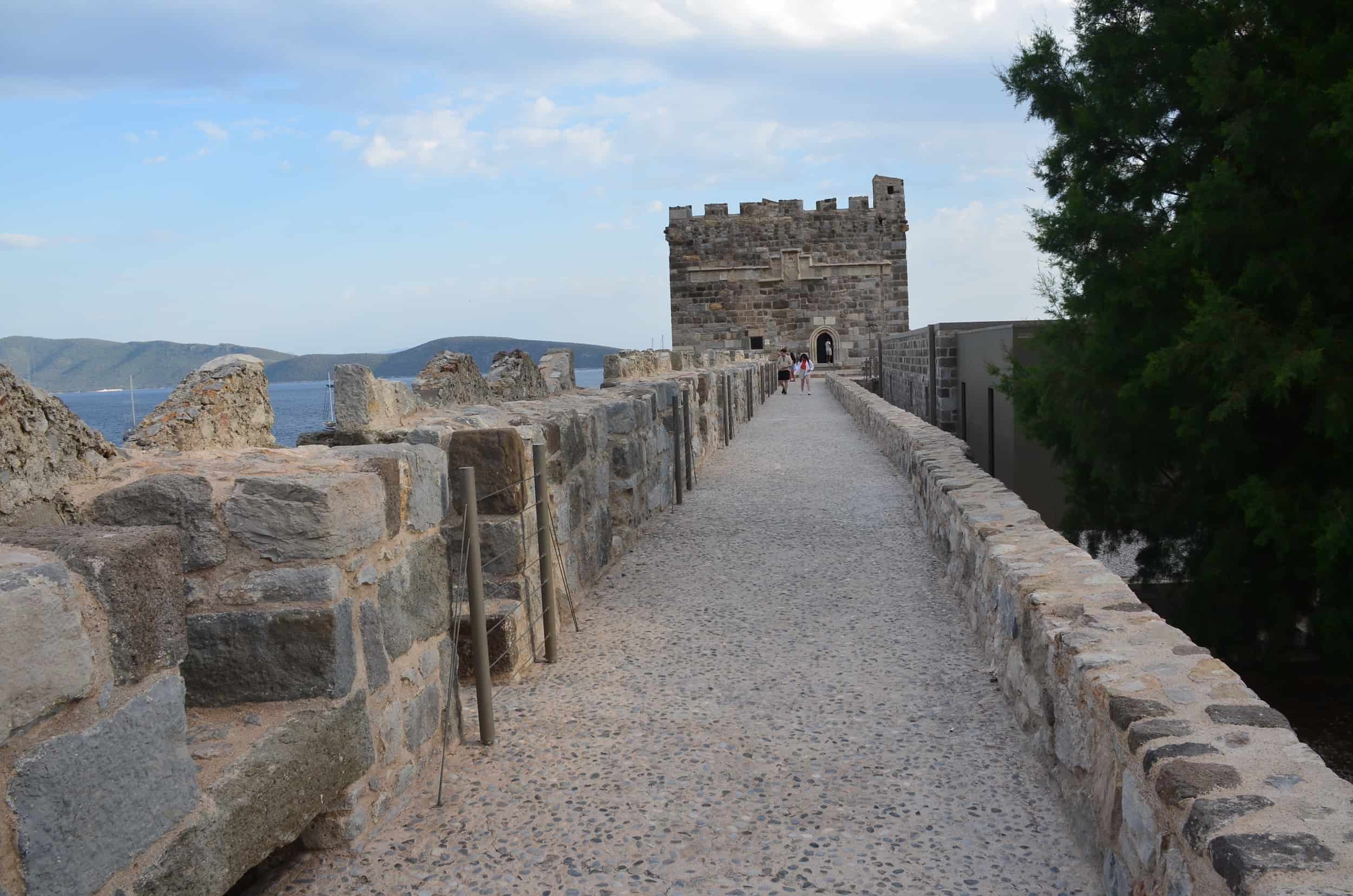 Eastern rampart looking south at Bodrum Castle in Turkey
