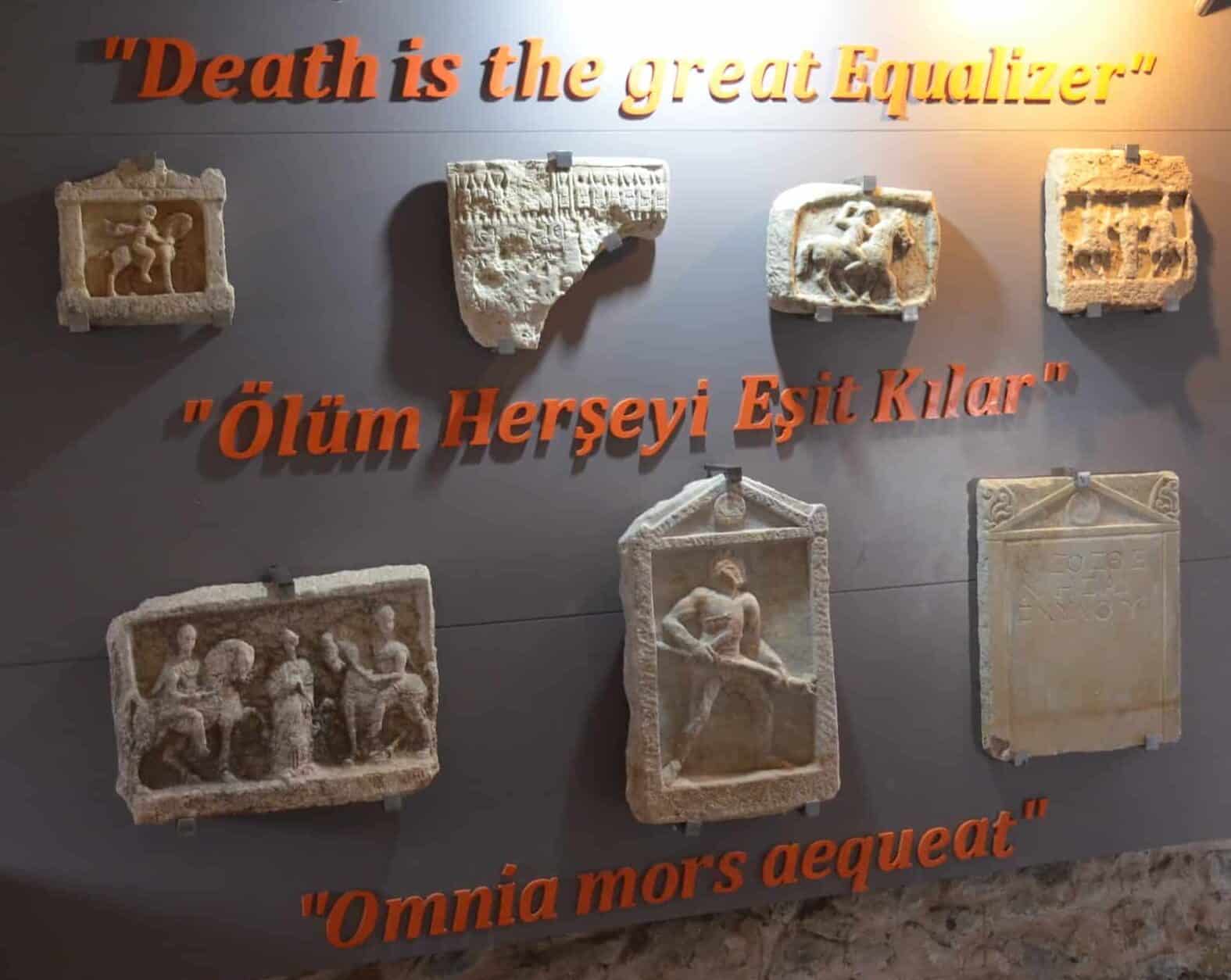 Grave stelae in the Hall of Stone Artifacts