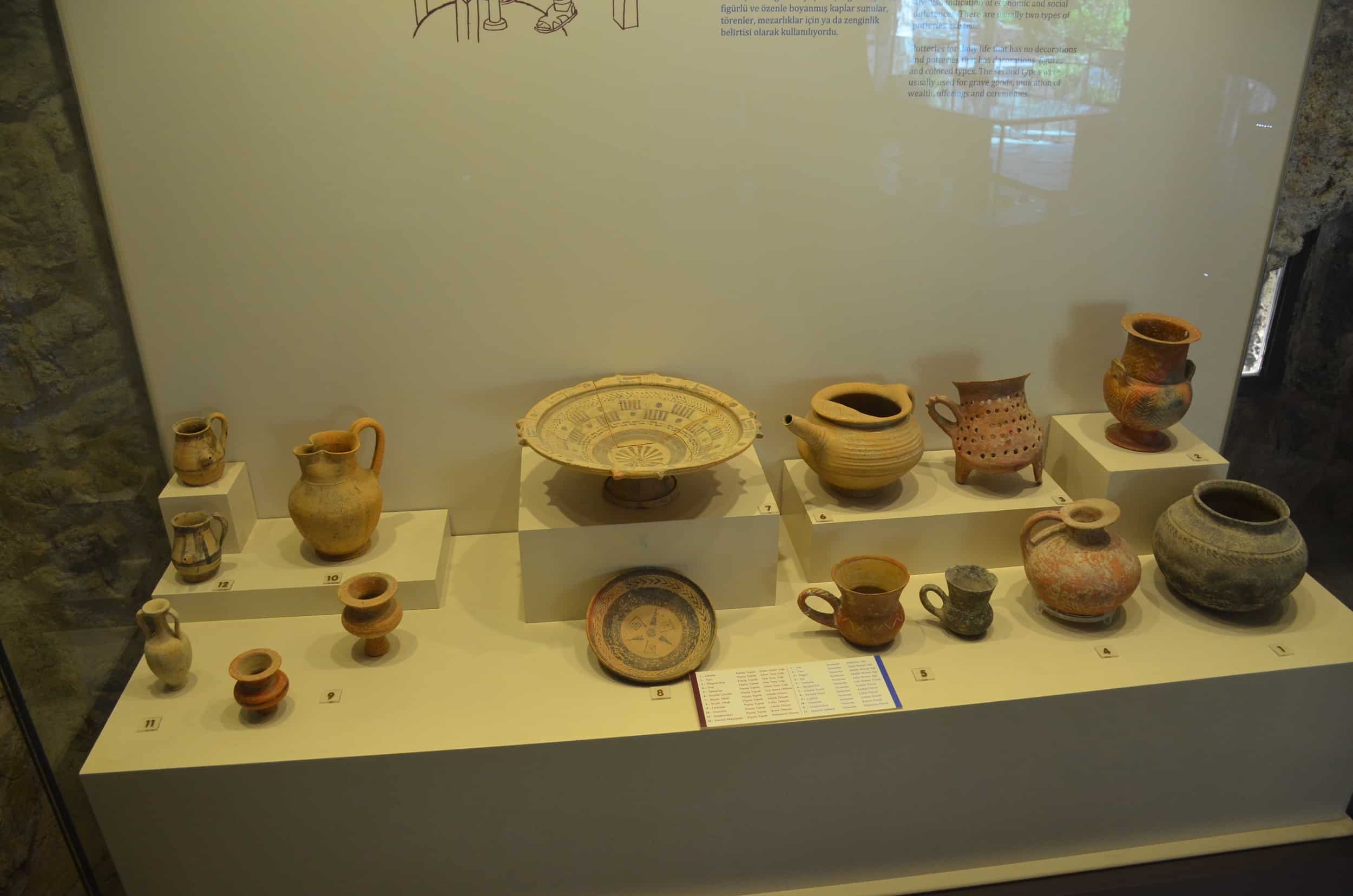 Ceramics in the Marmaris and Around Hall at the Marmaris Museum