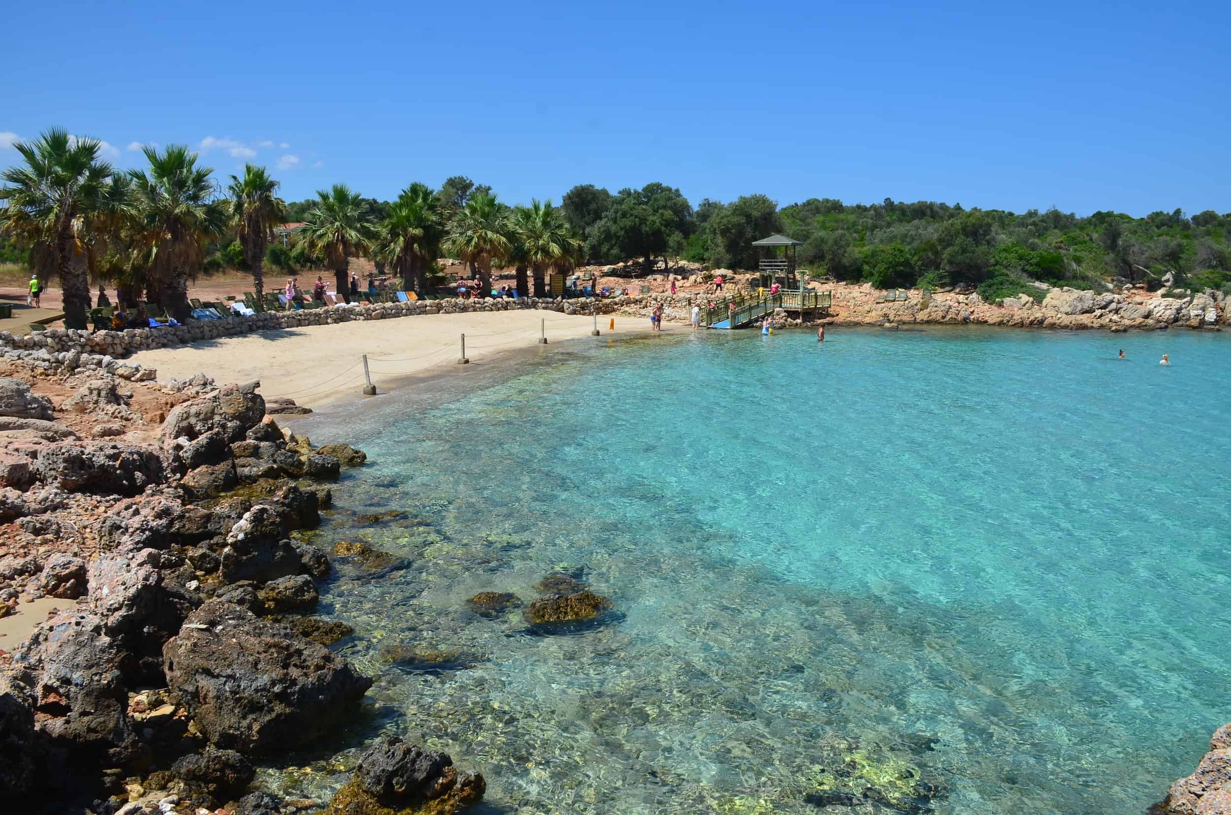 Cleopatra Beach on Sedir Island in Turkey