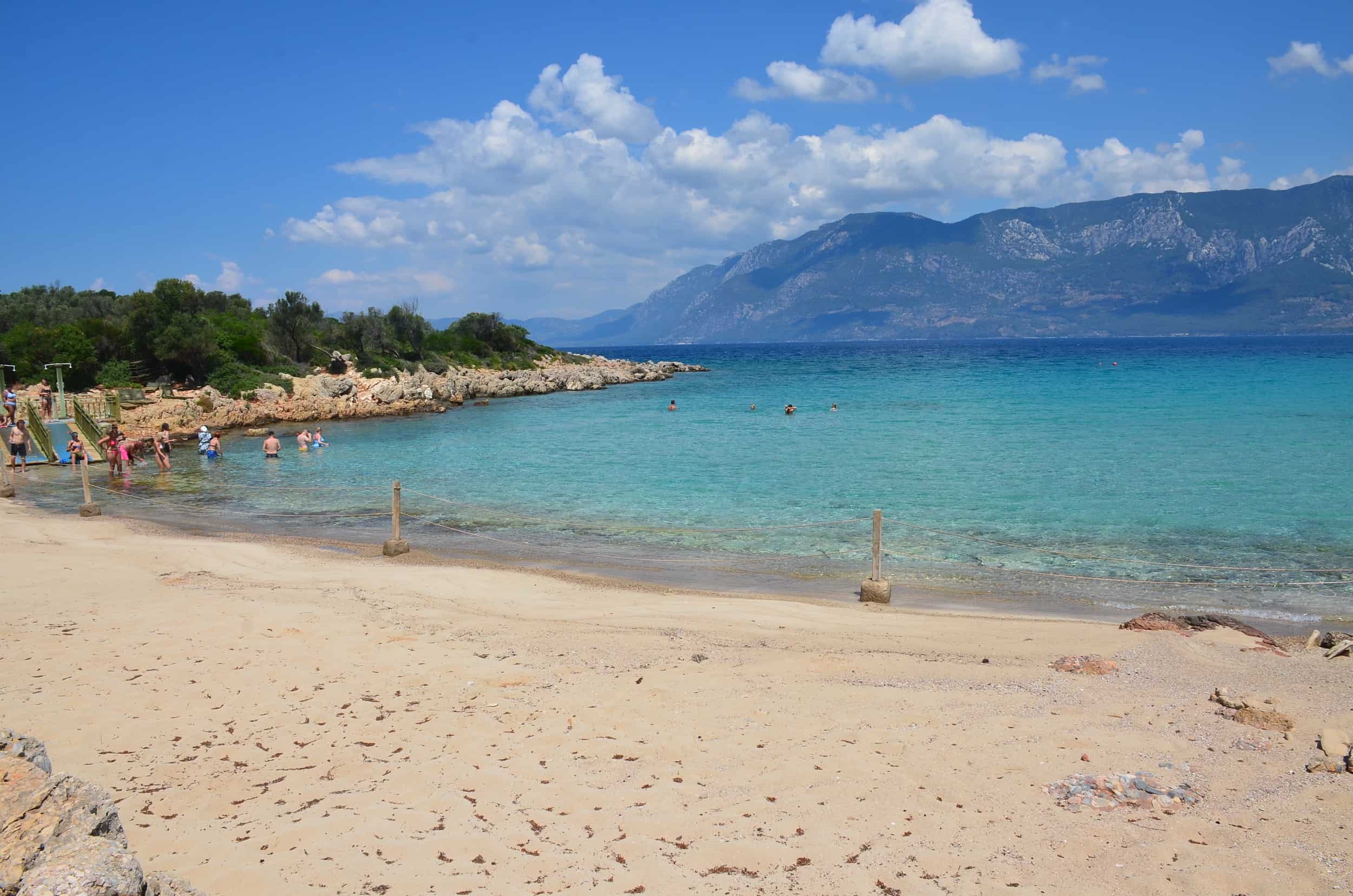 Cleopatra Beach on Sedir Island in Turkey