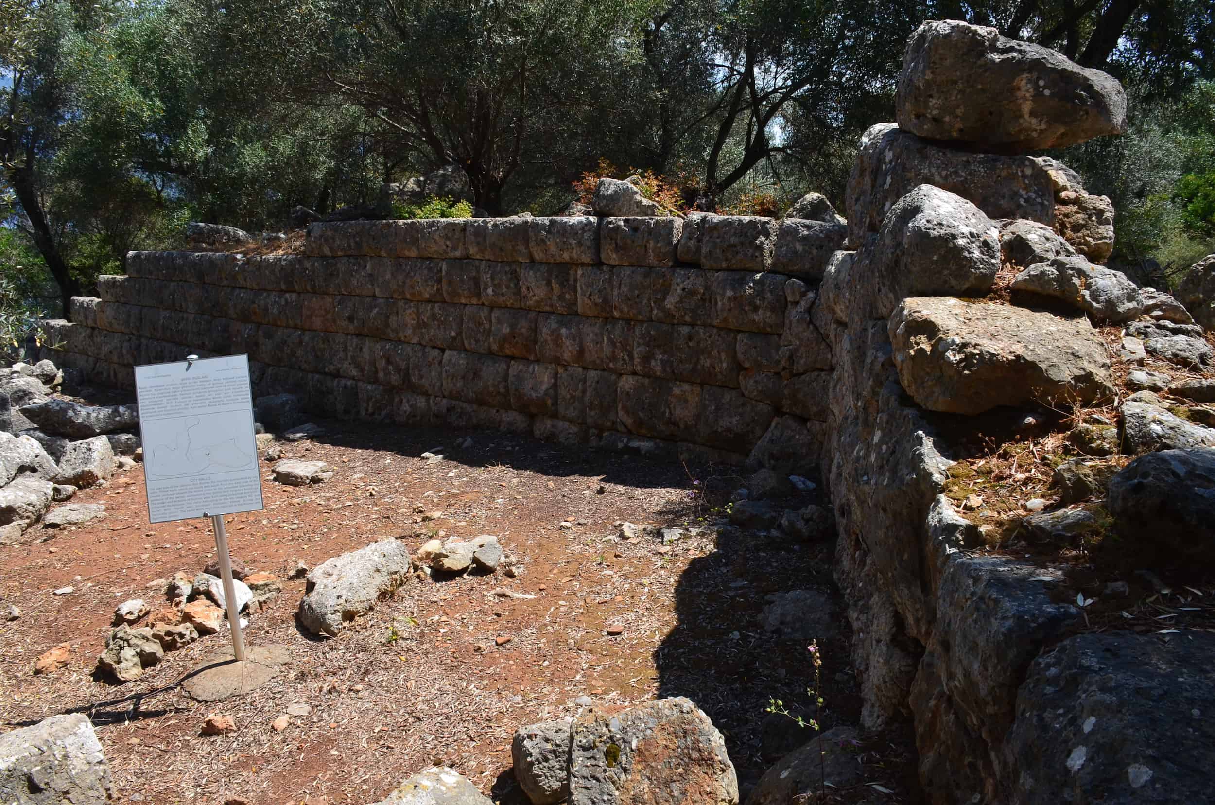 City walls on Sedir Island, ancient Kedreai, Turkey