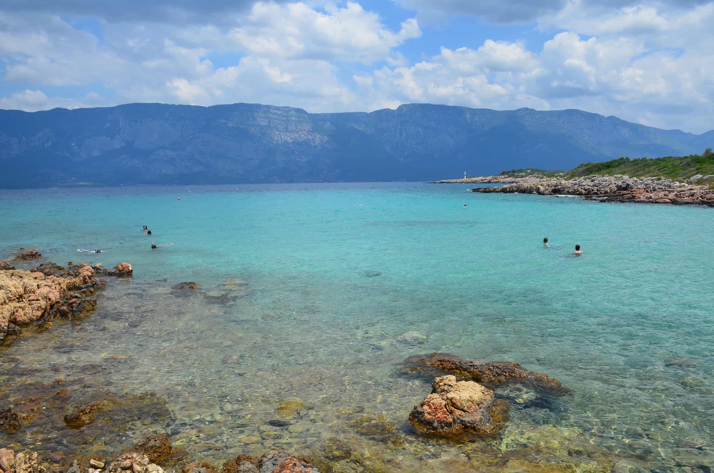 Cleopatra Beach on Sedir Island in Turkey