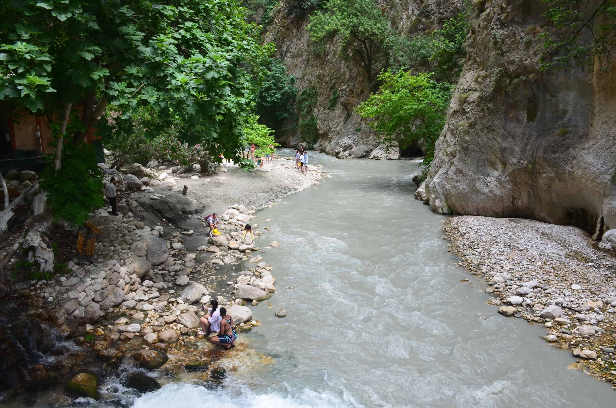 Tourists enjoying their time at Saklıkent Gorge
