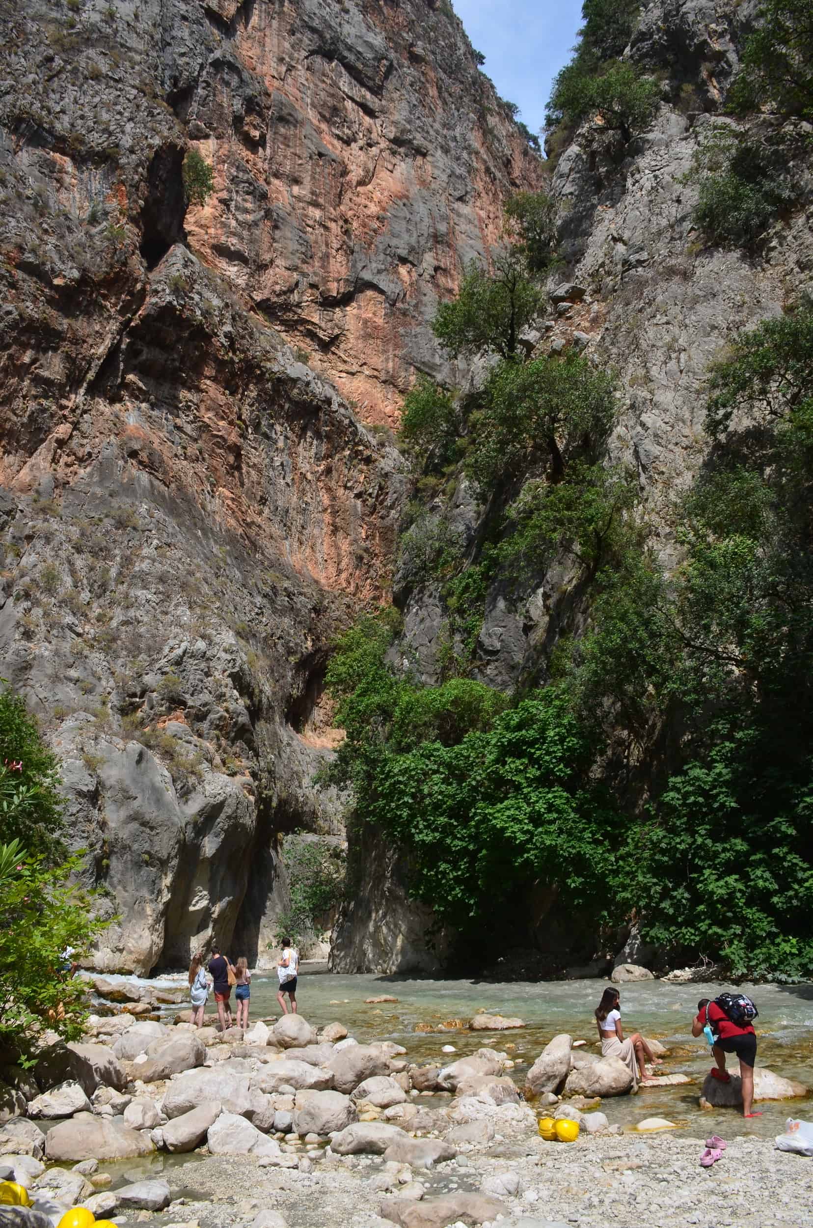 Saklıkent Gorge at Saklıkent National Park in Turkey