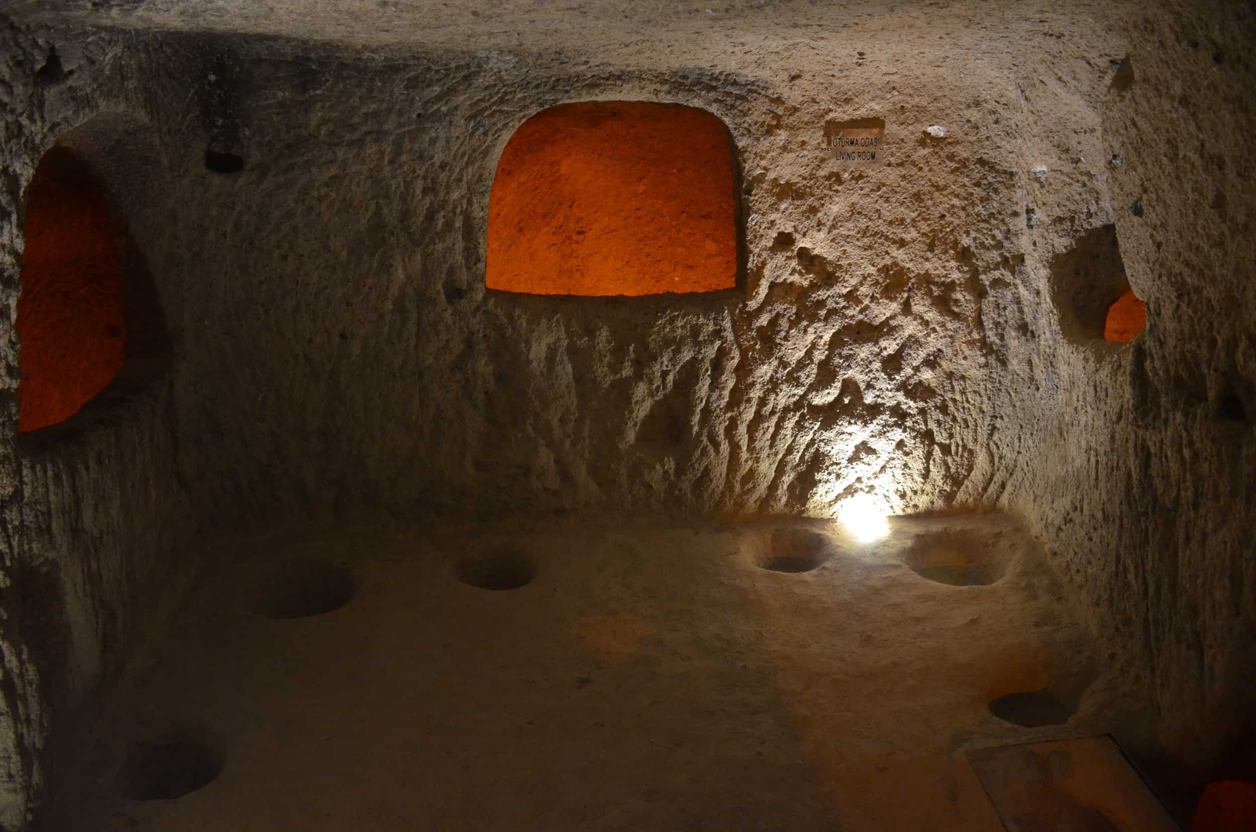 Stable at Kaymaklı Underground City in Cappadocia, Turkey