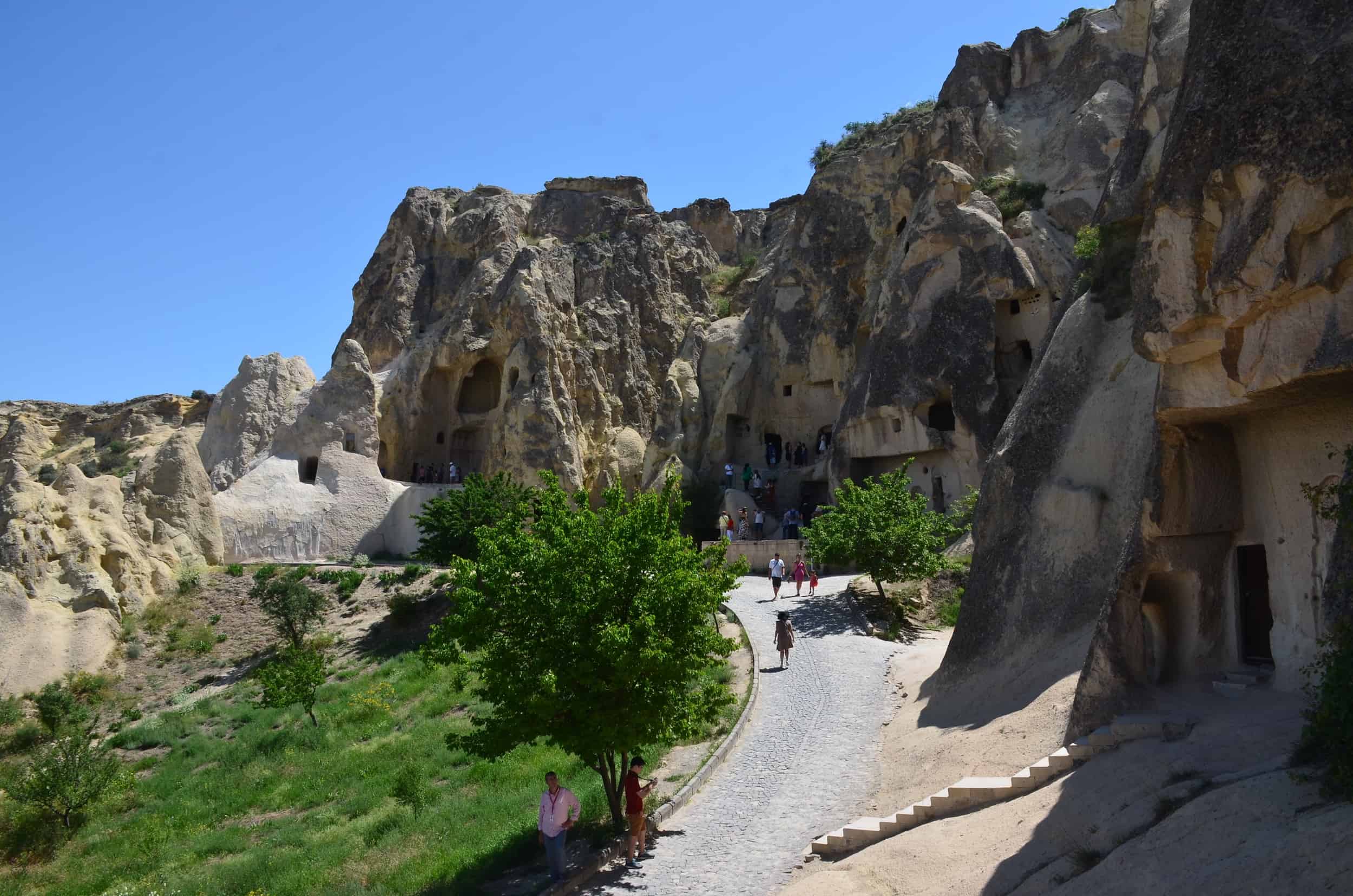 View from the top of the stairs at Göreme Open Air Museum