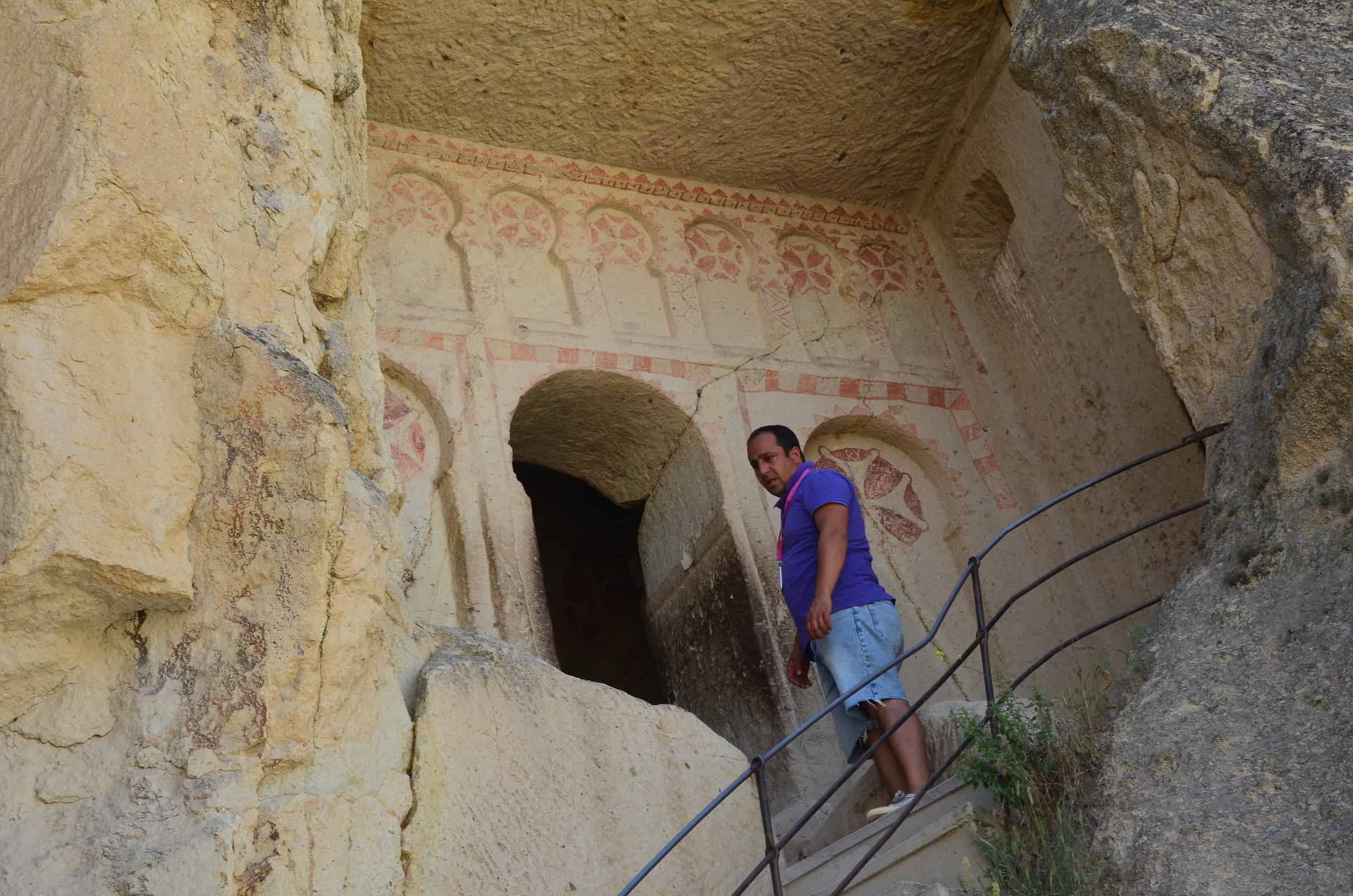 Façade of the Nameless Chapel at Göreme Open Air Museum in Cappadocia, Turkey