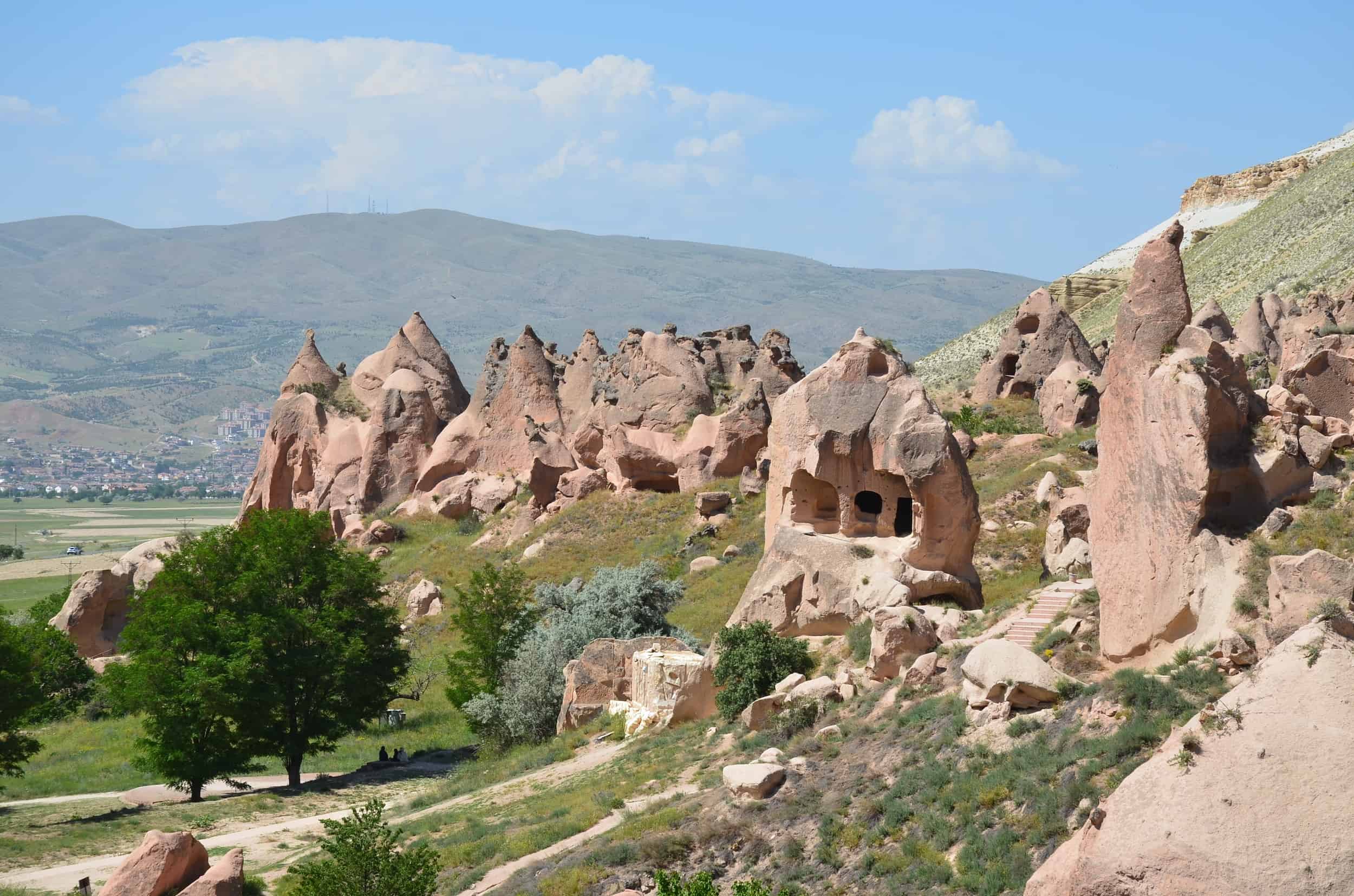 Second valley at Zelve Open Air Museum in Cappadocia, Turkey