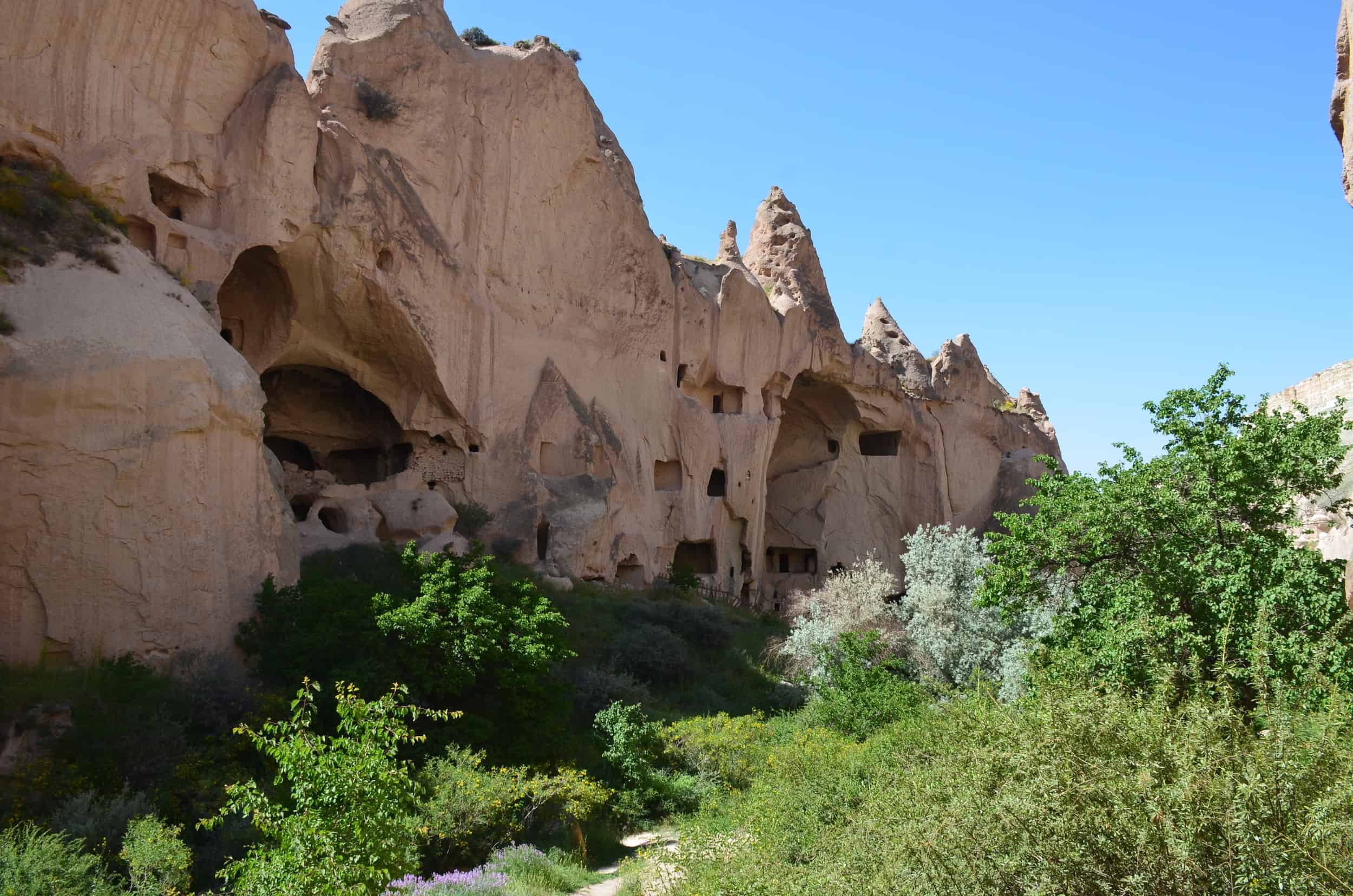 Monastery at Zelve Open Air Museum in Cappadocia, Turkey