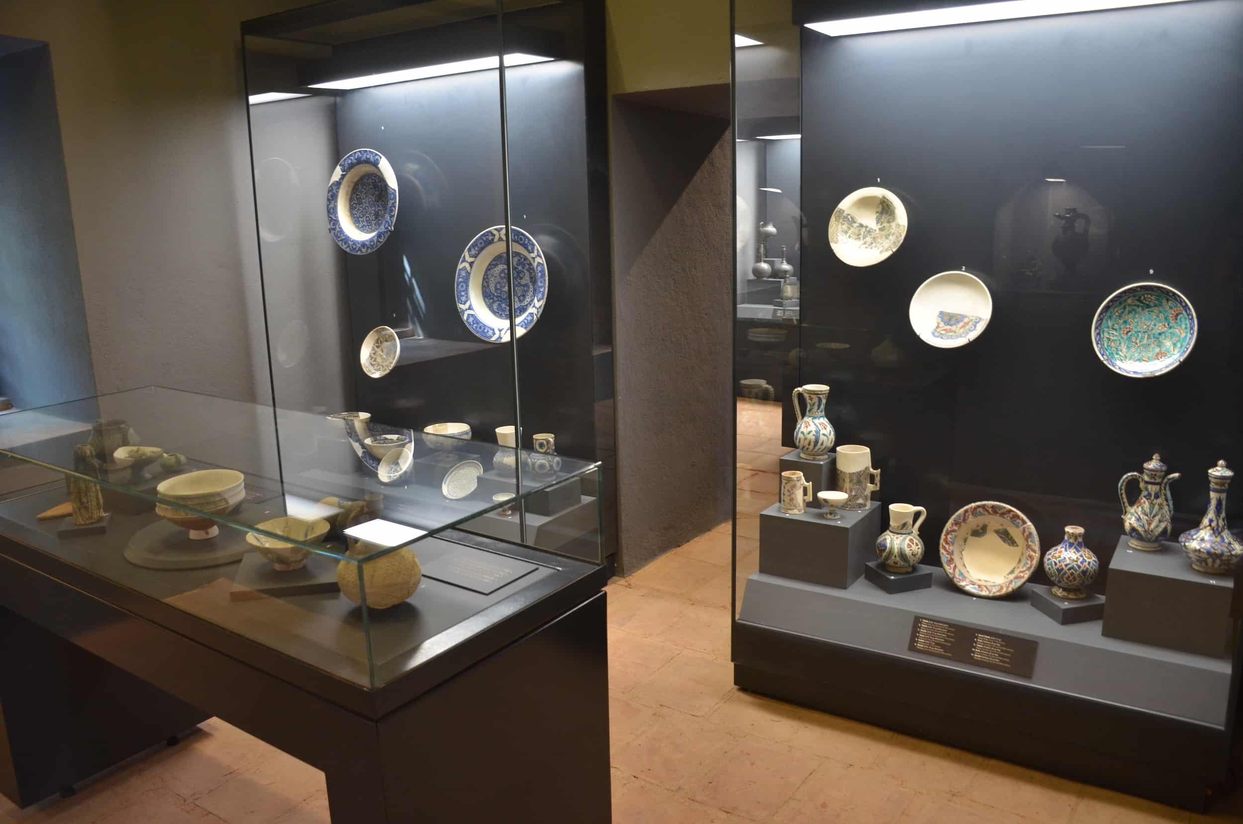Ceramics at the Bursa Museum of Turkish and Islamic Arts in Bursa, Turkey