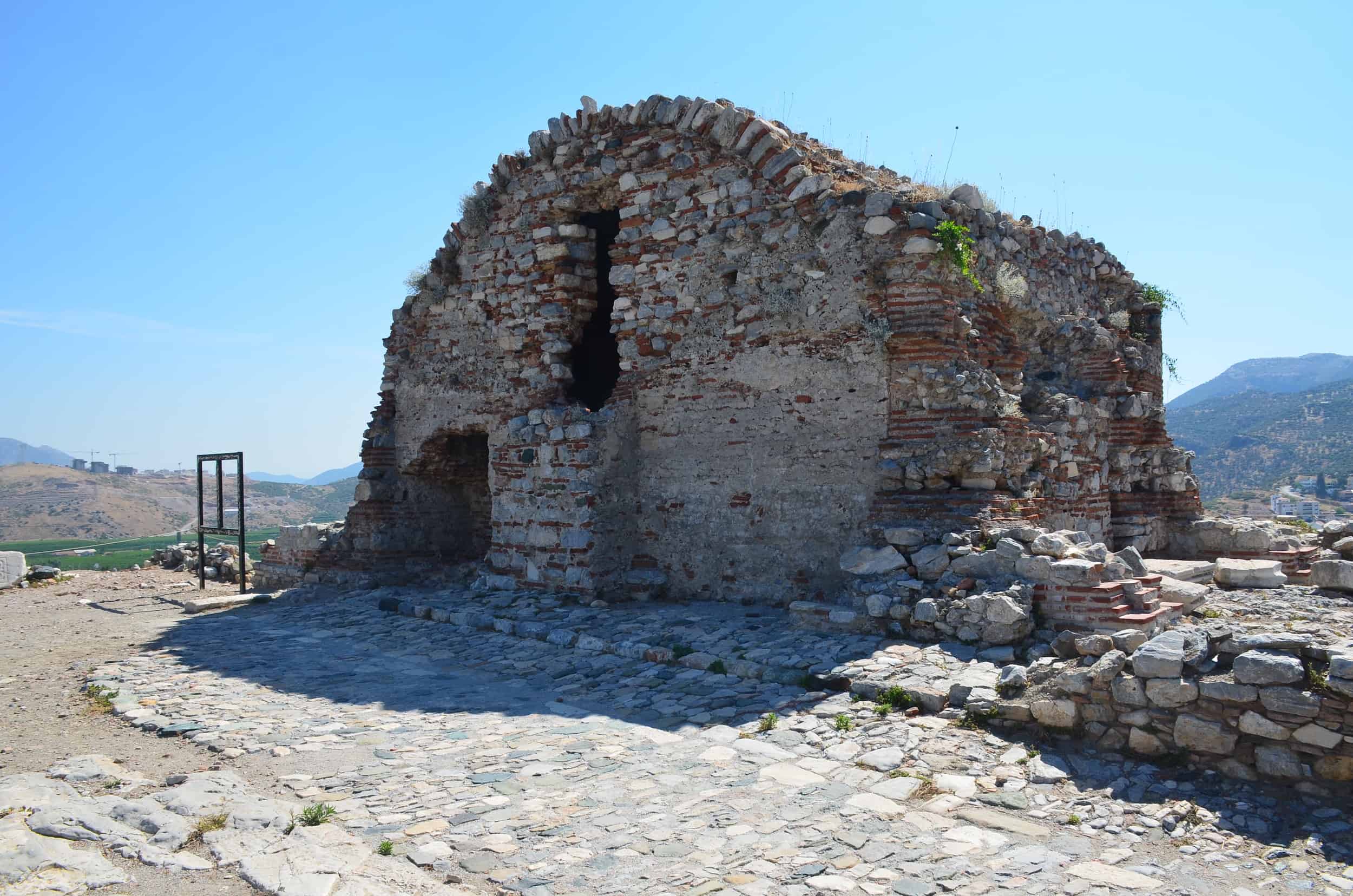 Byzantine basilica and cistern at Ayasuluk Castle in Selçuk, Turkey
