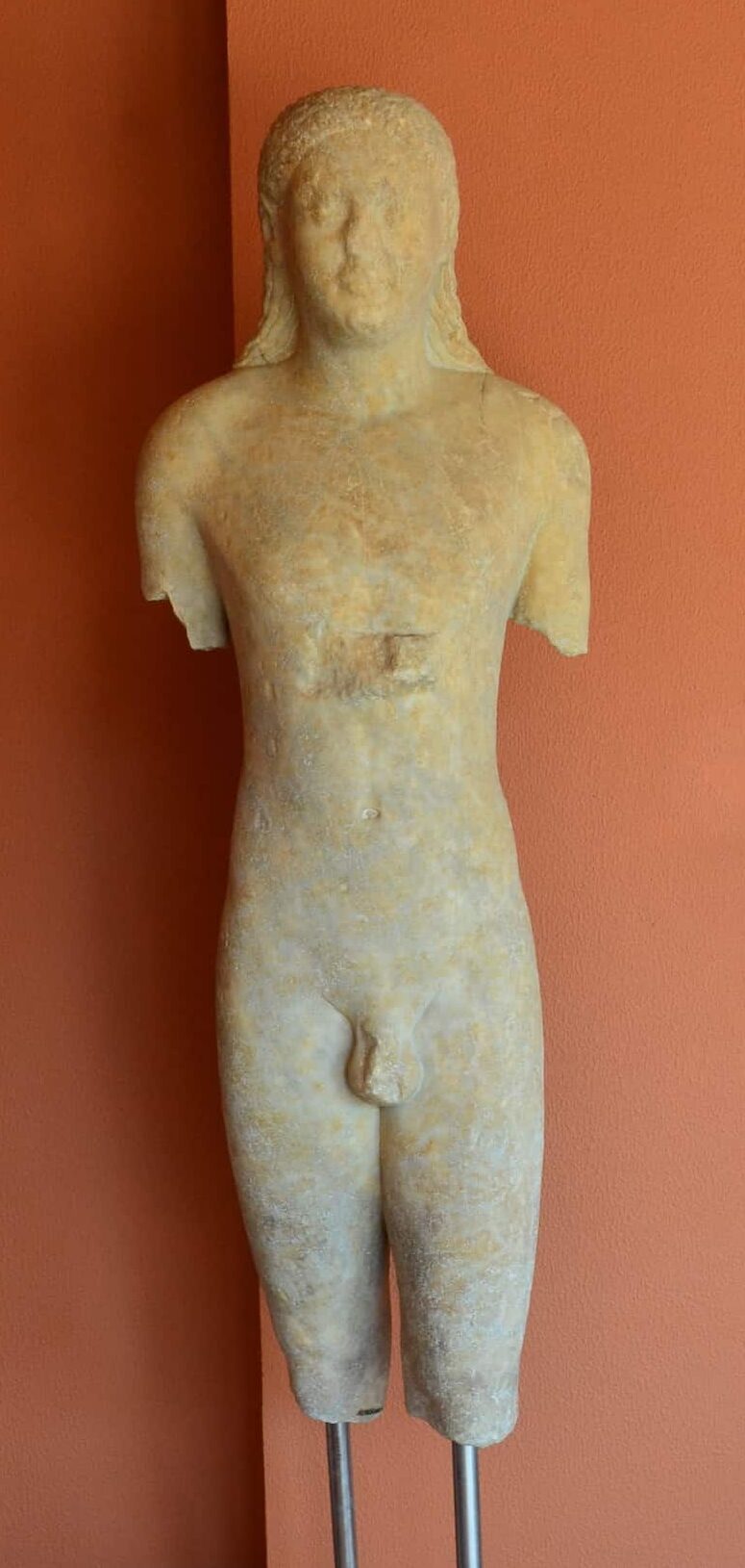 Kouros (marble, 6th century BC) in the courtyard at the Ephesus Museum in Selçuk, Turkey