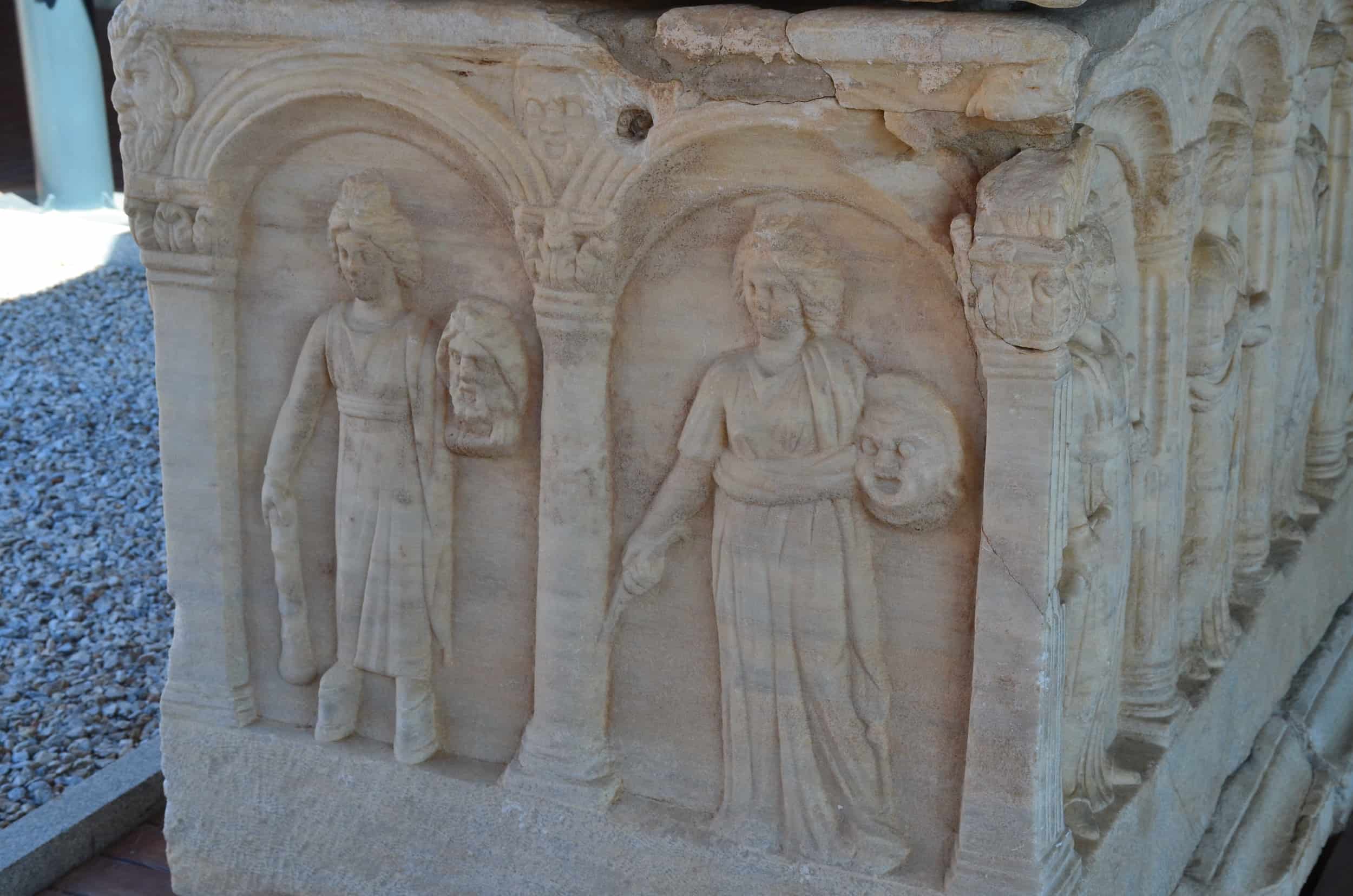 Sarcophagus with Muses, (marble, 3rd century)