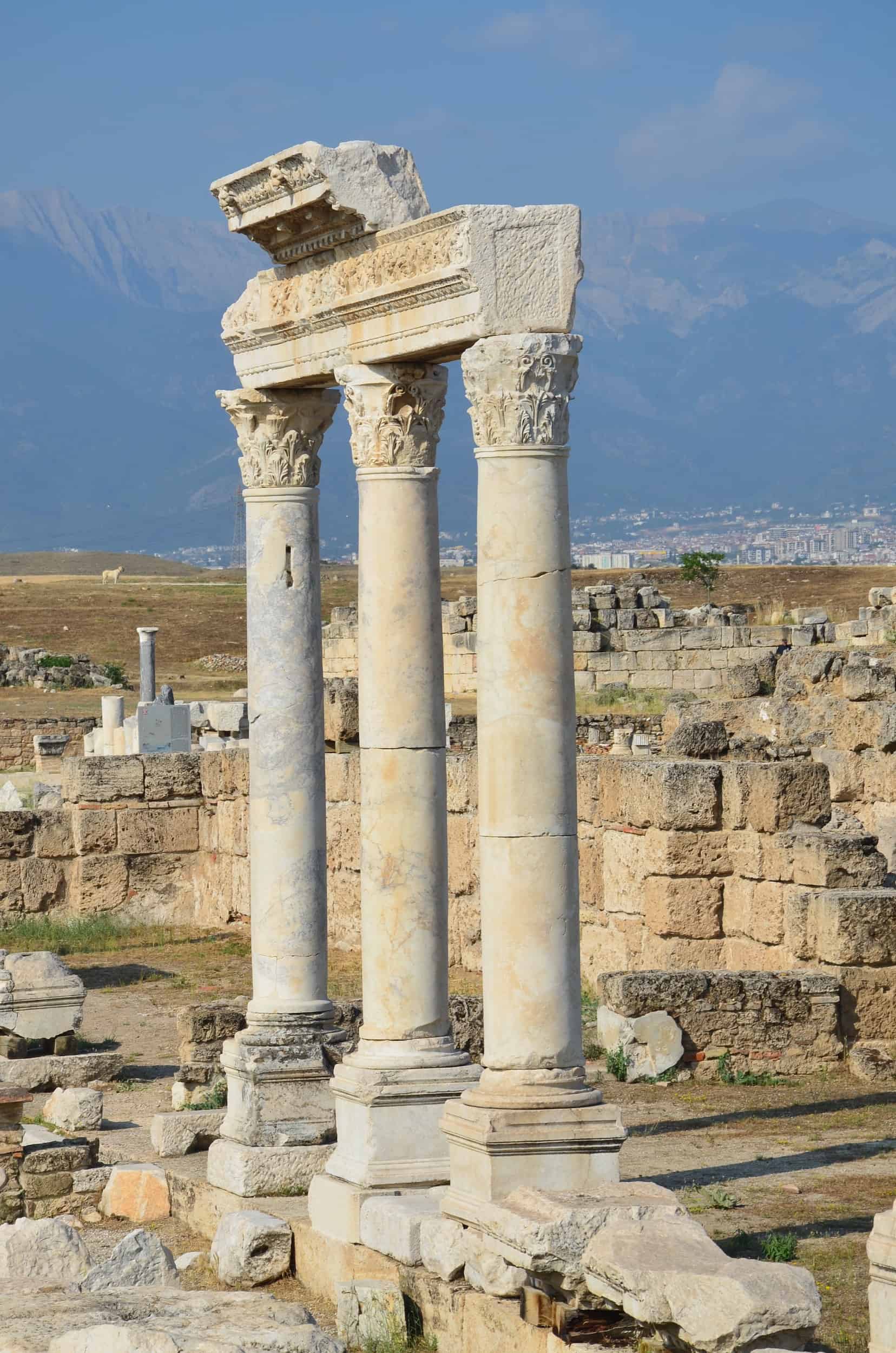 Columns on the west portico of Temple A in Laodicea