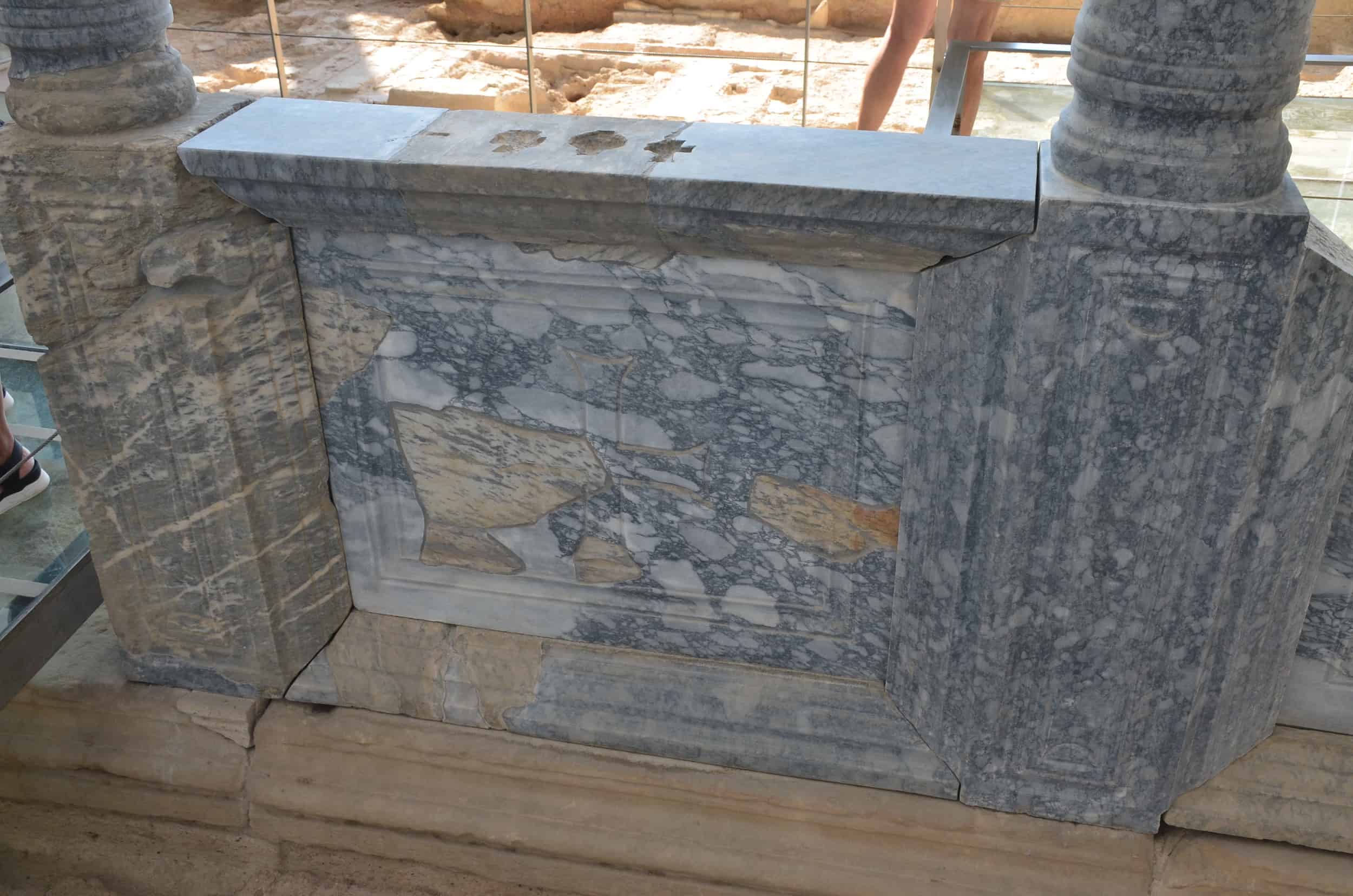 Marble panel on the bema at the Church of Laodicea
