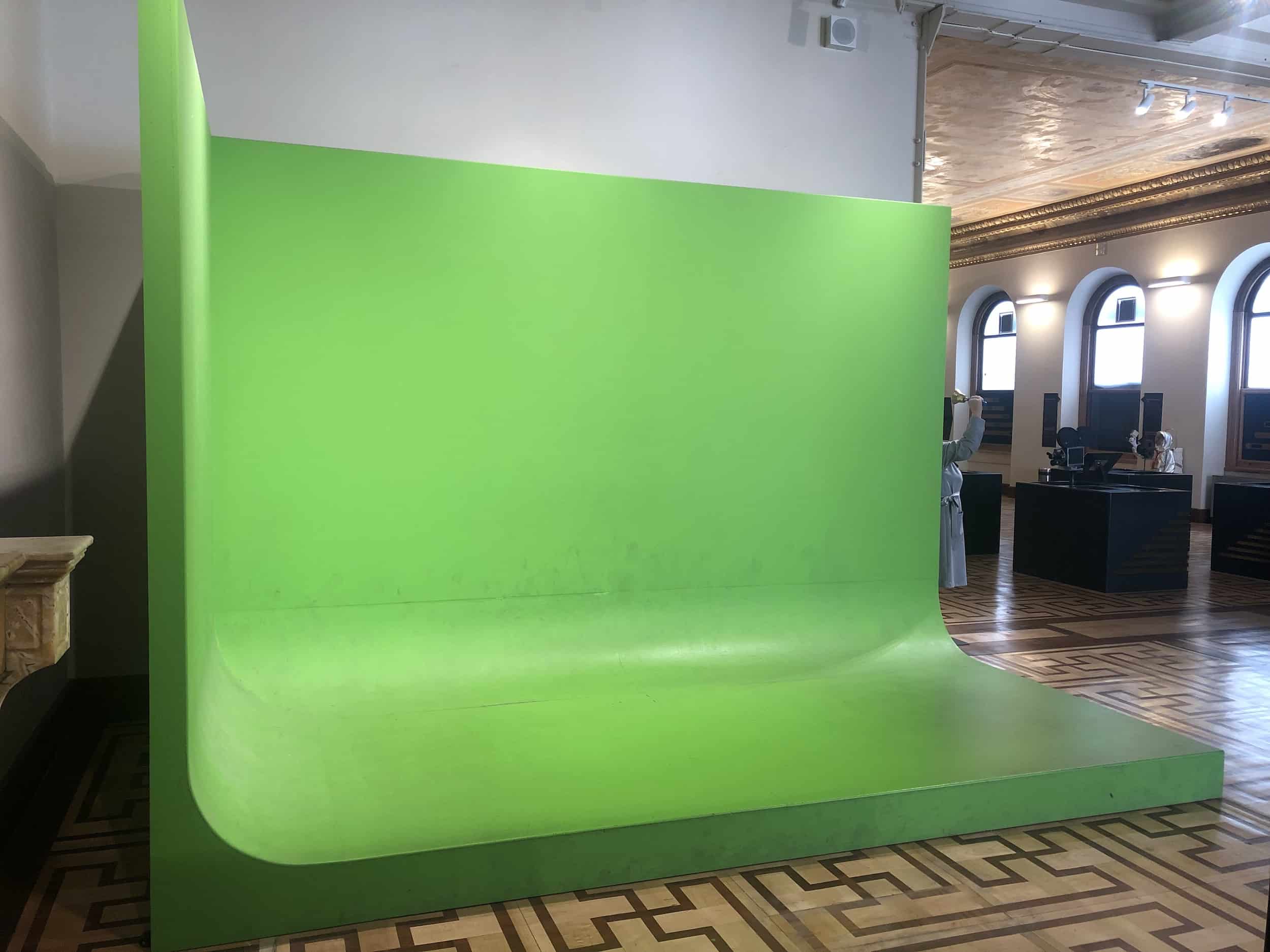 Green screen at the Istanbul Cinema Museum in Istanbul, Turkey