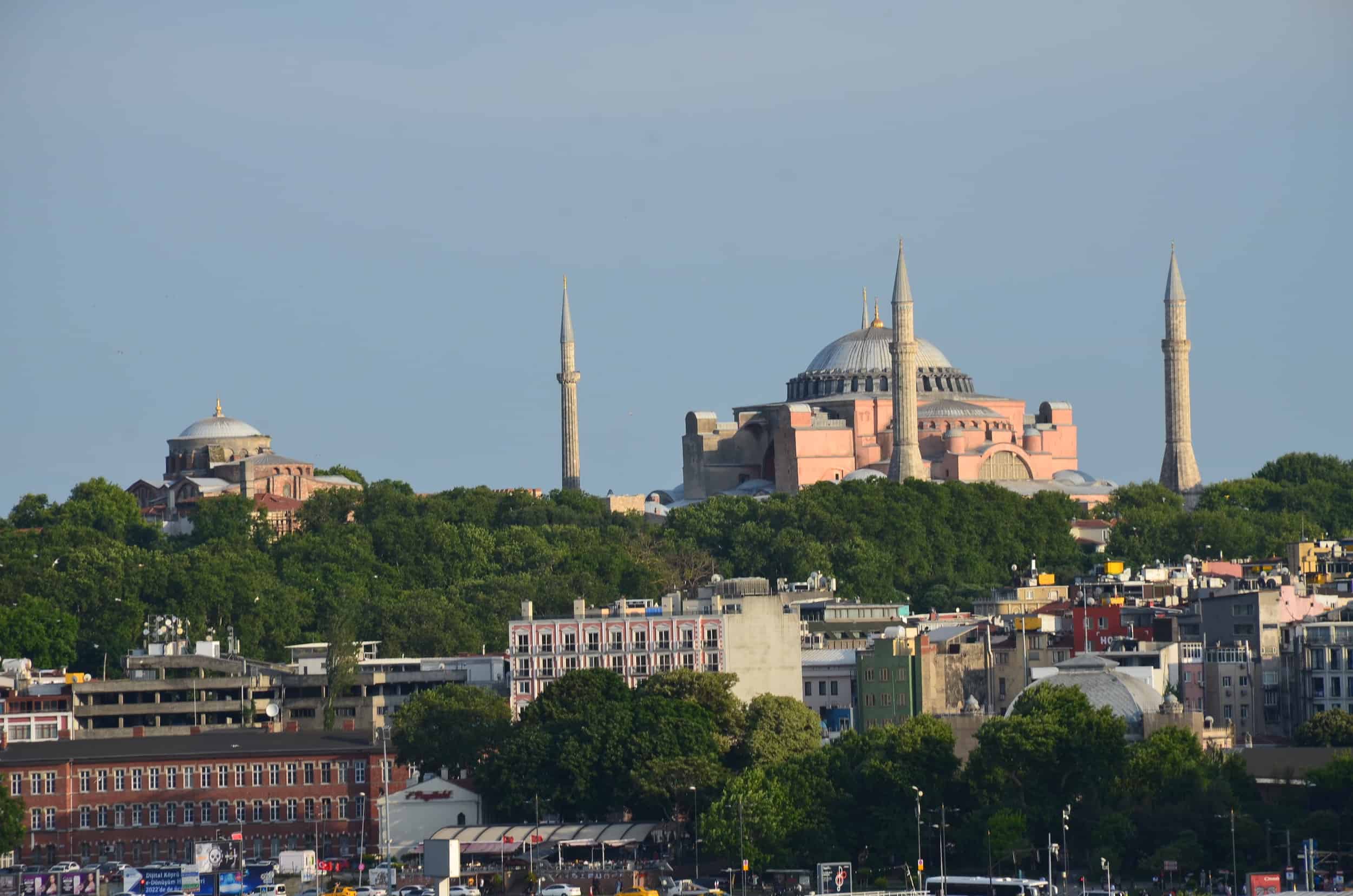 Hagia Sophia from across the Golden Horn in Istanbul, Turkey