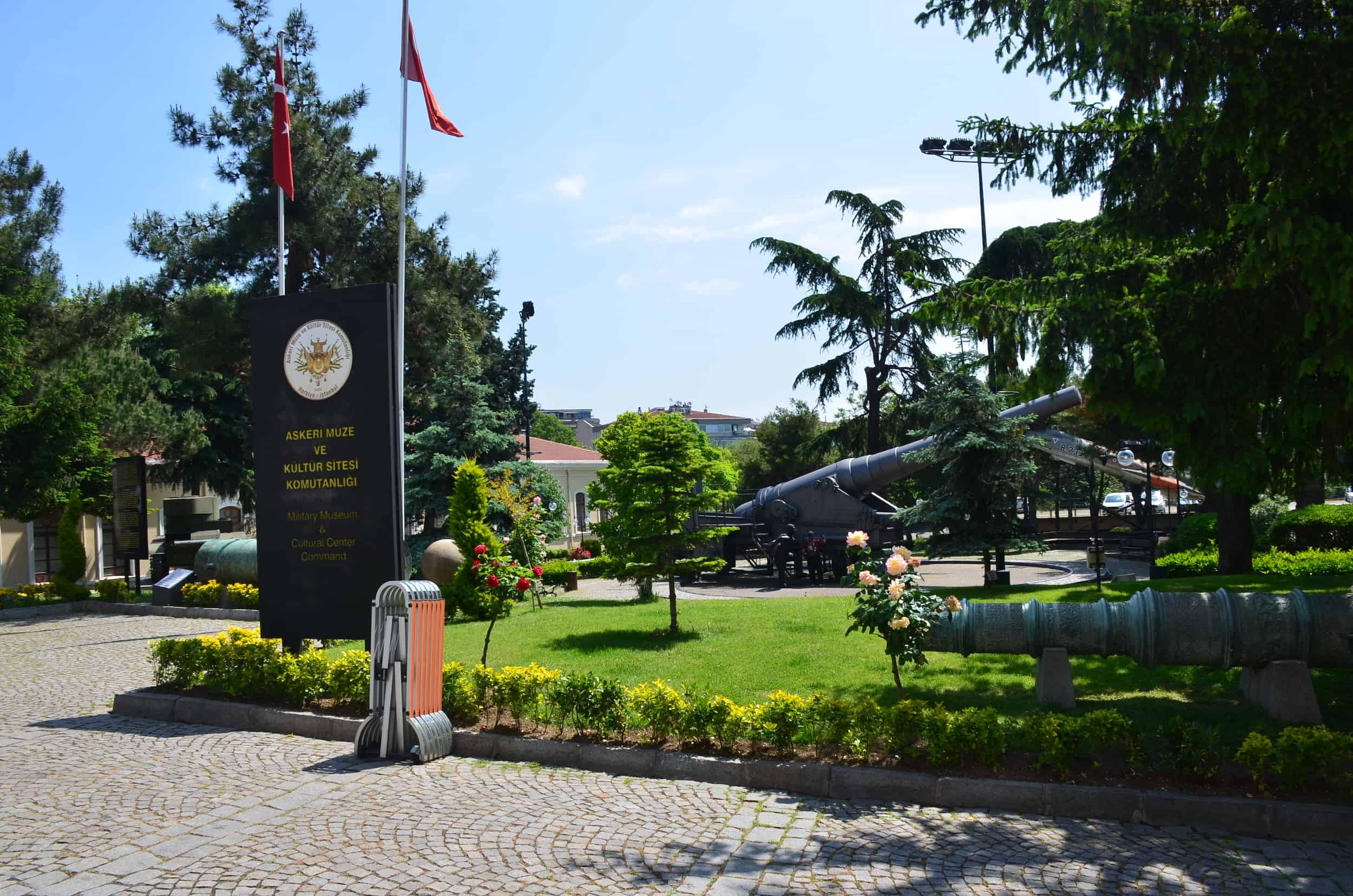 Garden at the Harbiye Military Museum in Istanbul, Turkey