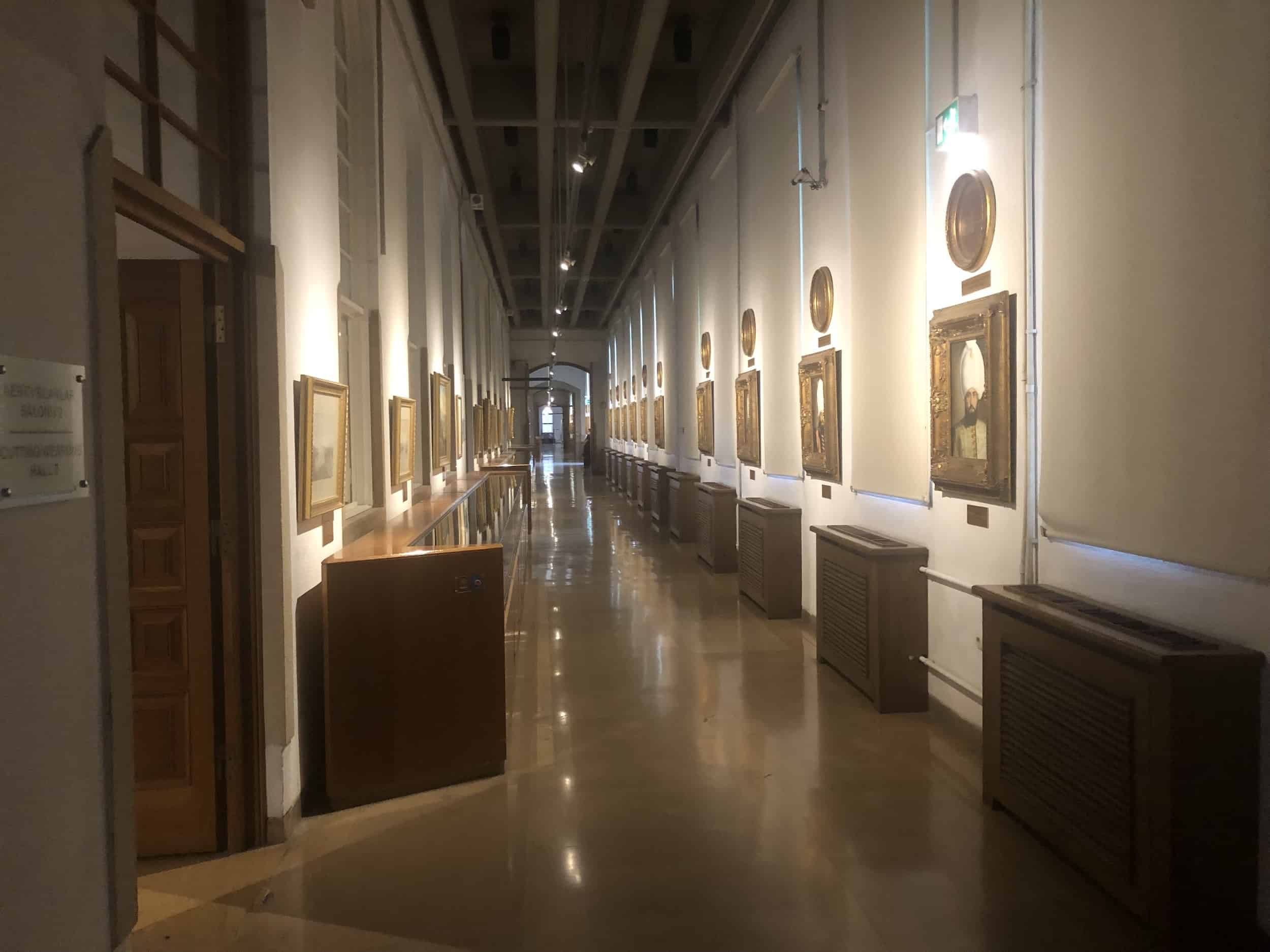 Ground Floor Corridor Exhibition Area at the Harbiye Military Museum in Istanbul, Turkey
