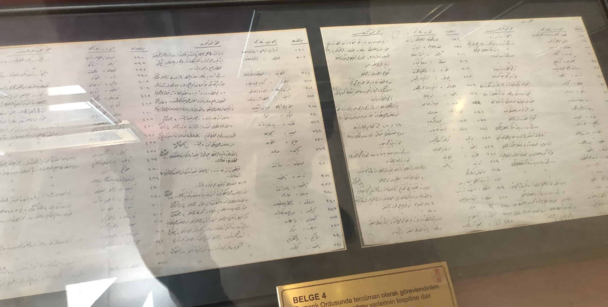 List of Armenians appointed as translators in the Ottoman Army