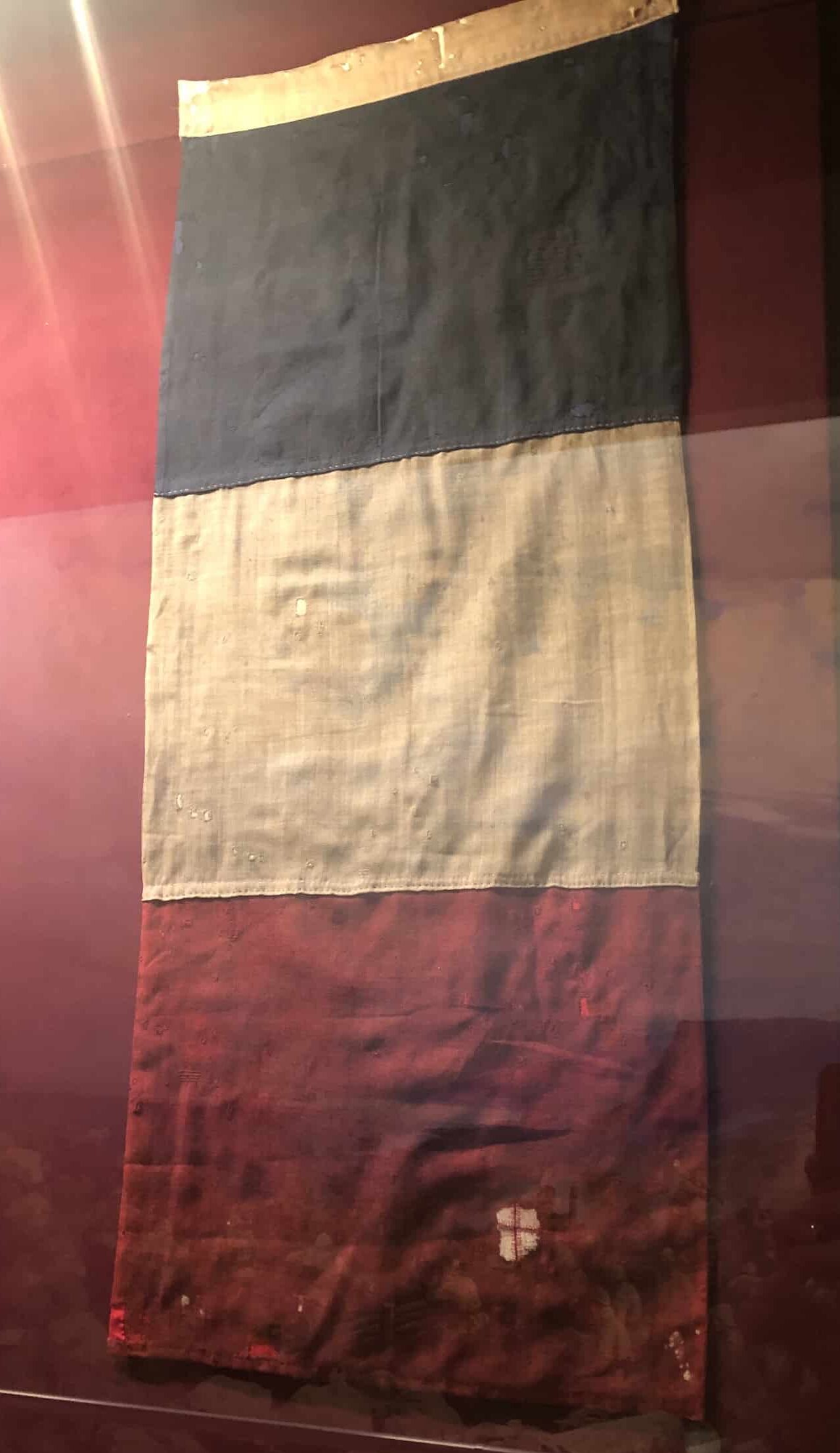 French flag captured from French units that landed at the Dardanelles