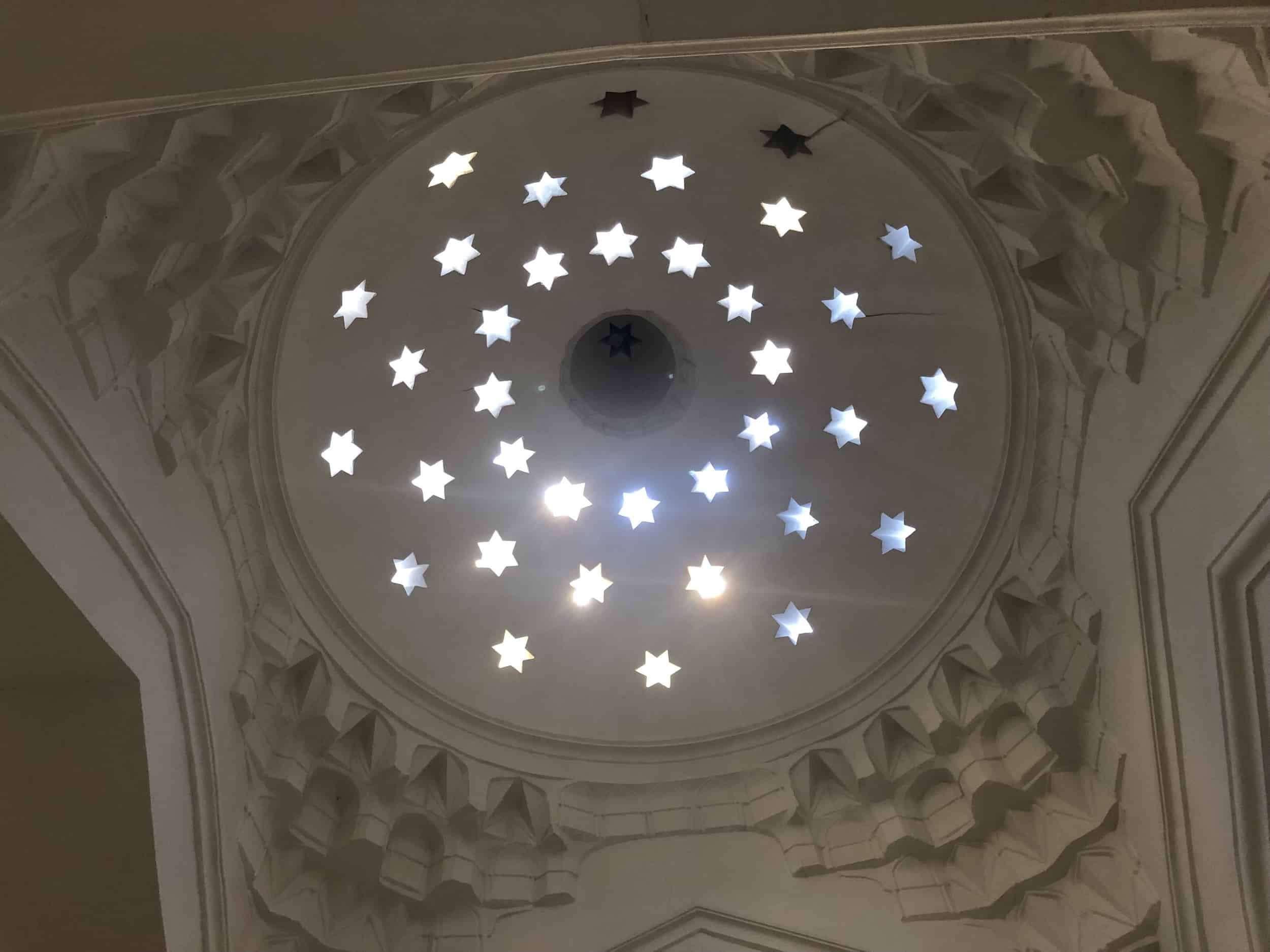 Dome in the women's warm room at the Bayezid II Hamam (Bayezid II Turkish Bath Cultural Museum) in Beyazıt, Istanbul, Turkey