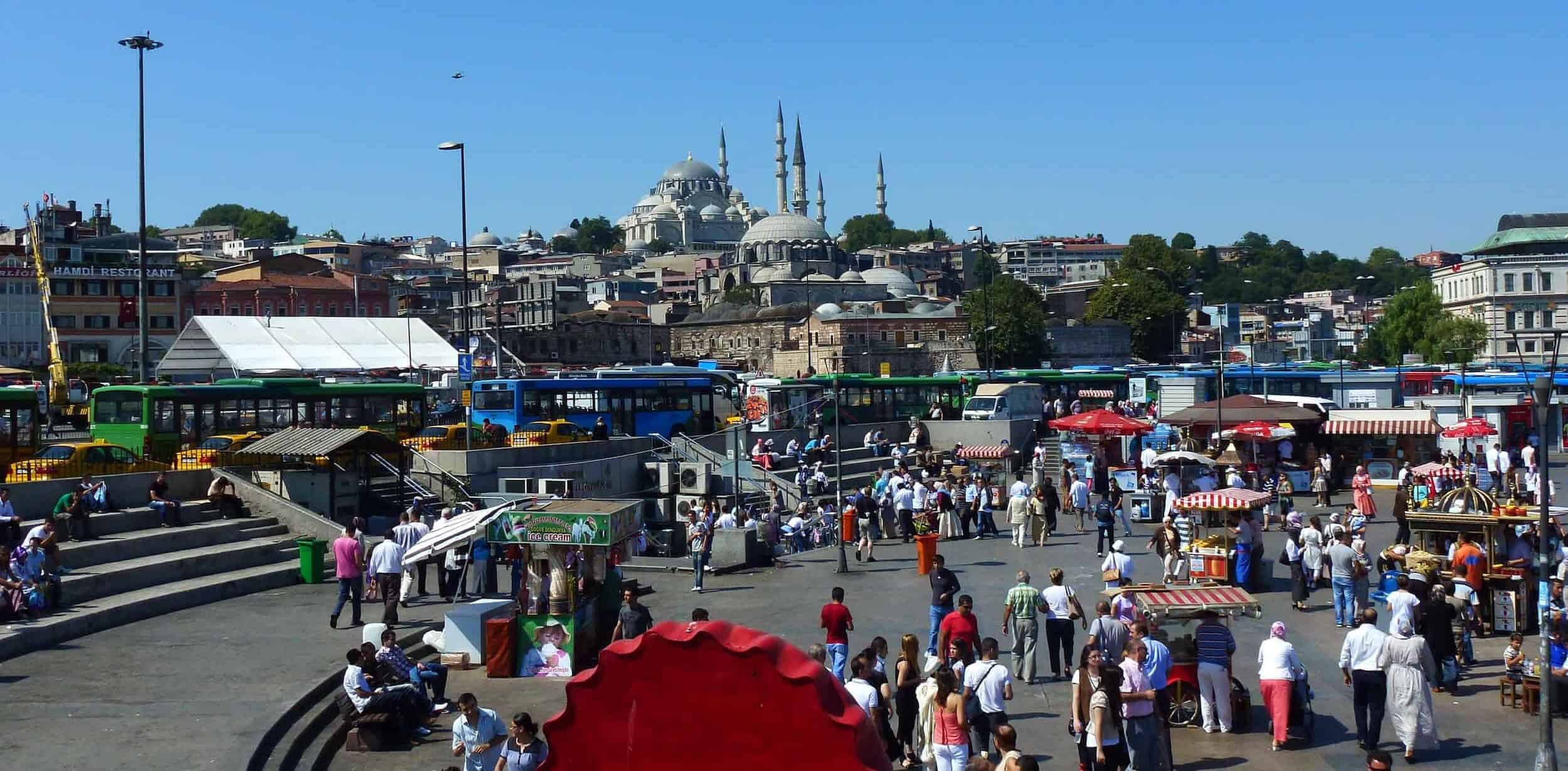 Eminönü Pier in Eminönü, Istanbul, Turkey