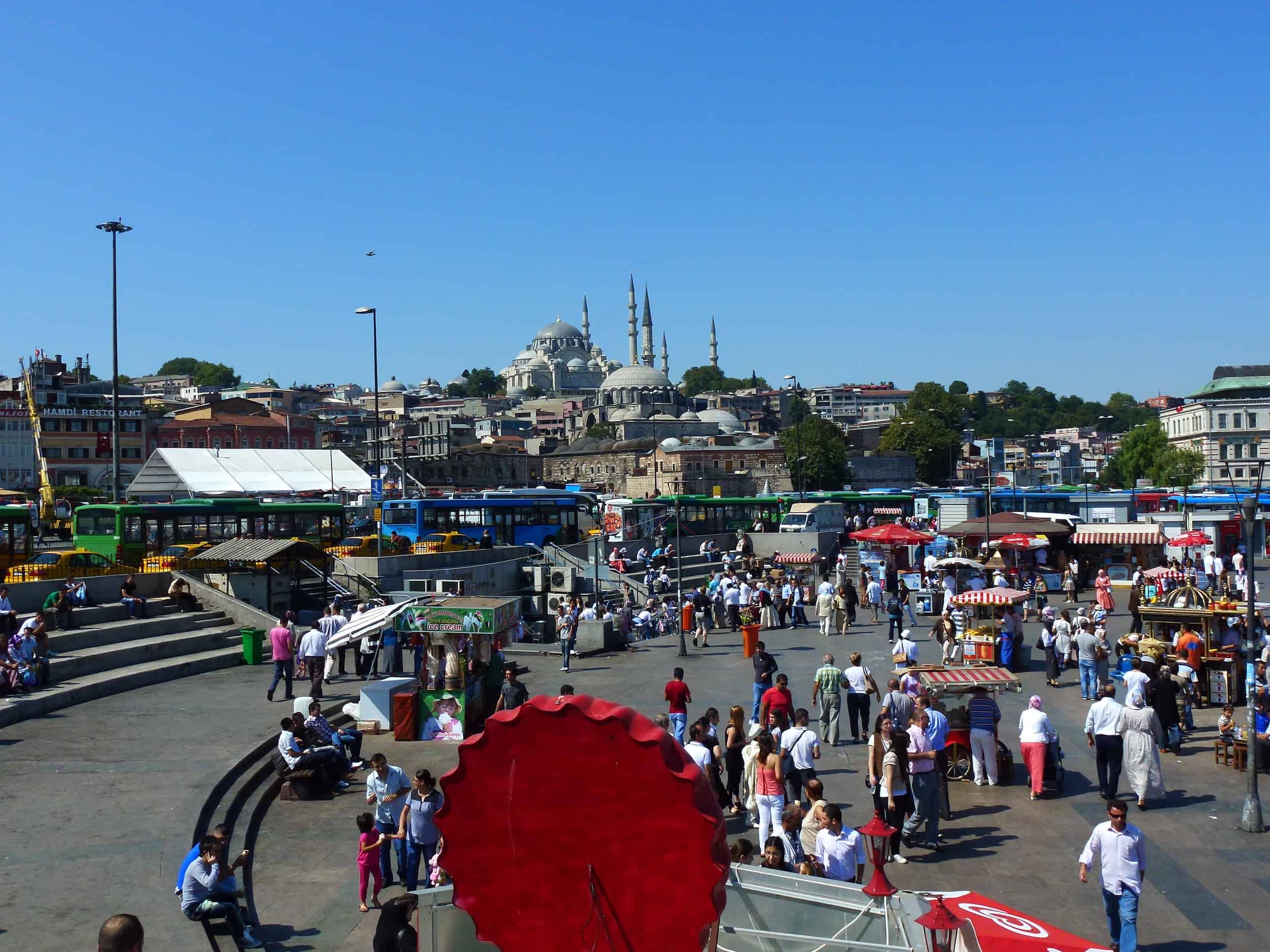 Eminönü Pier in Eminönü, Istanbul, Turkey