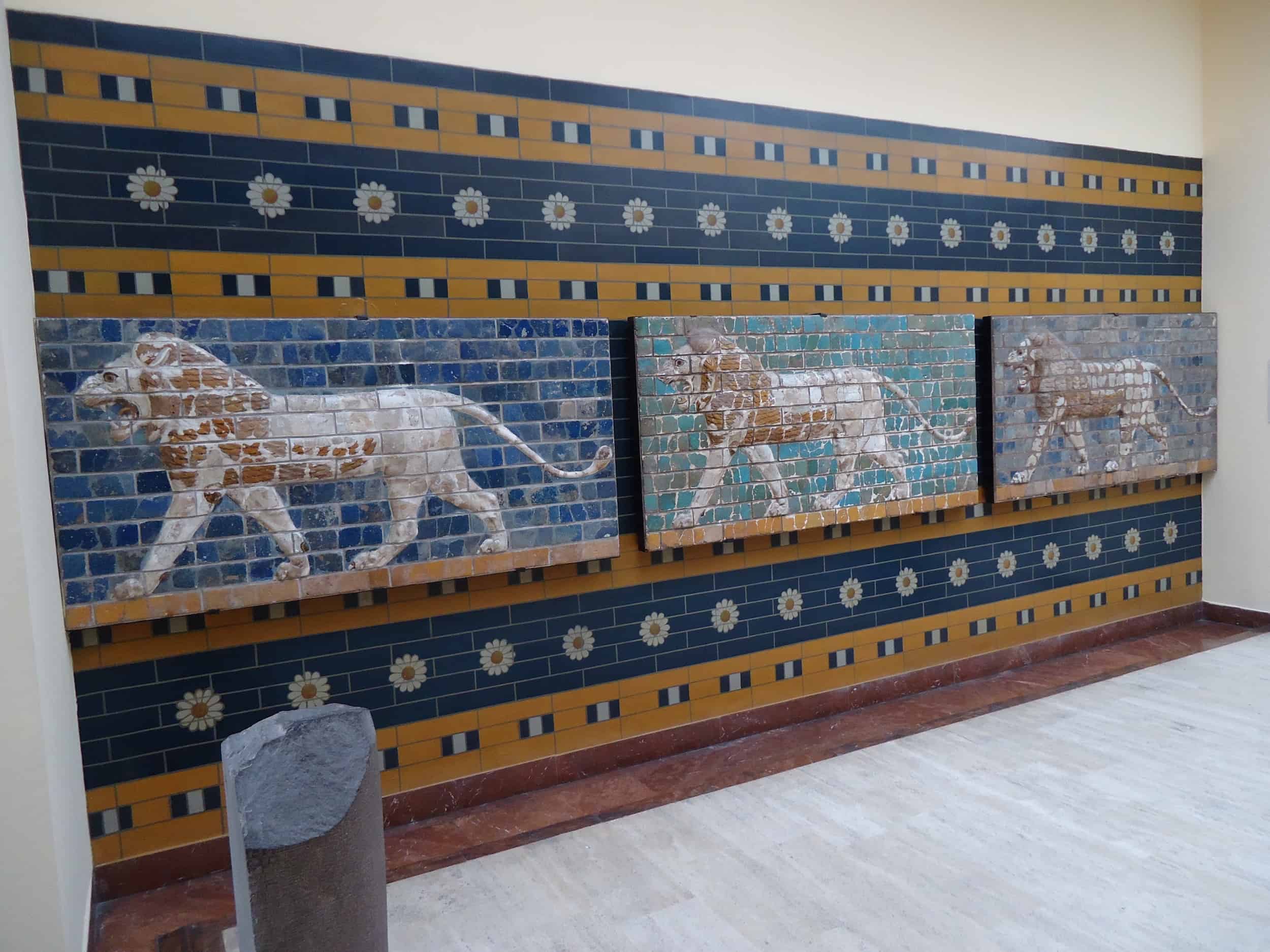 Glazed brick panel from the Processional Way to the Ishtar Gate in Babylon