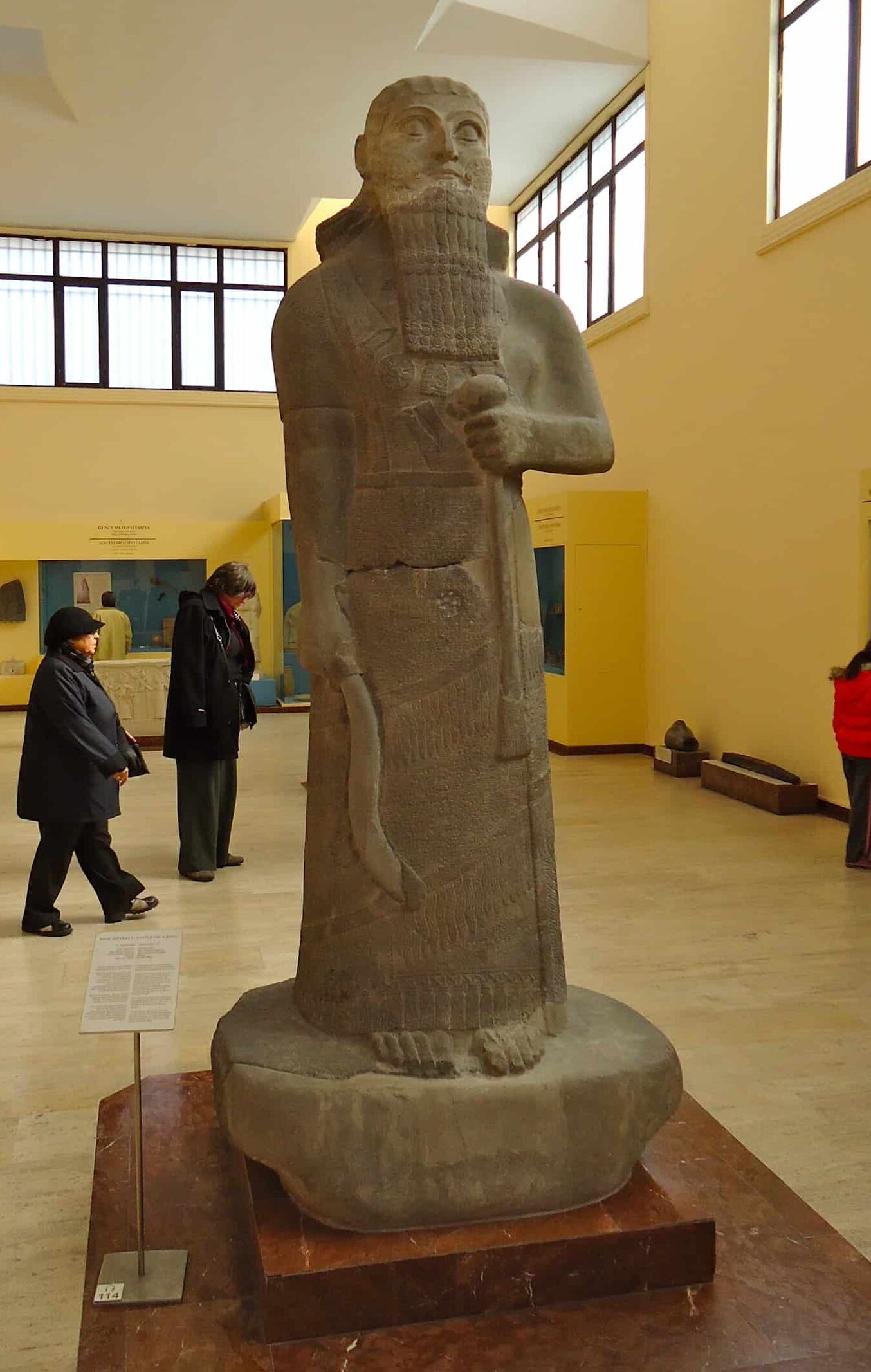 Statue of Neo-Assyrian King Shalmaneser III at the Museum of the Ancient Orient at the Istanbul Archaeology Museums in Istanbul, Turkey