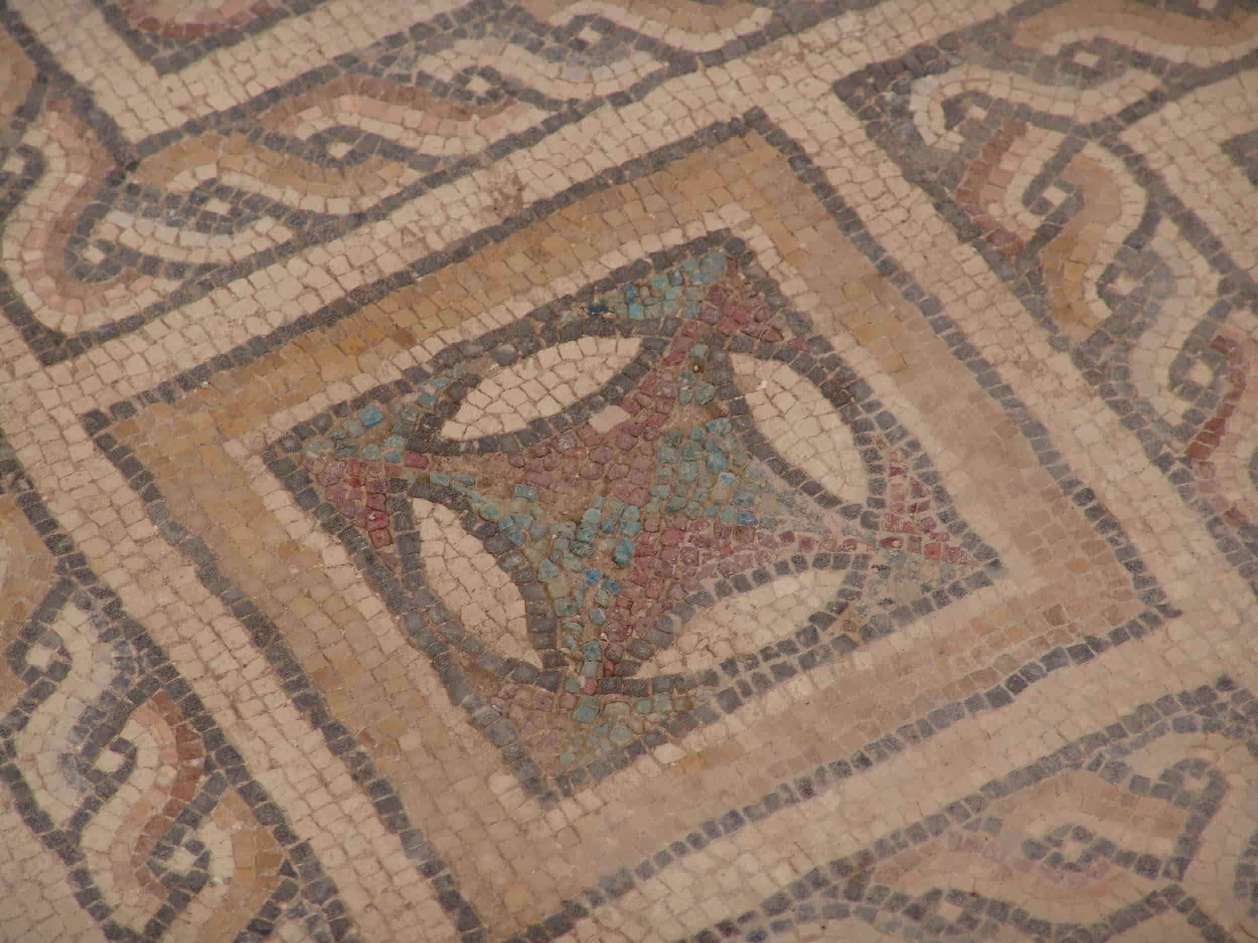 Detail on the mosaic in the second room of the council chamber