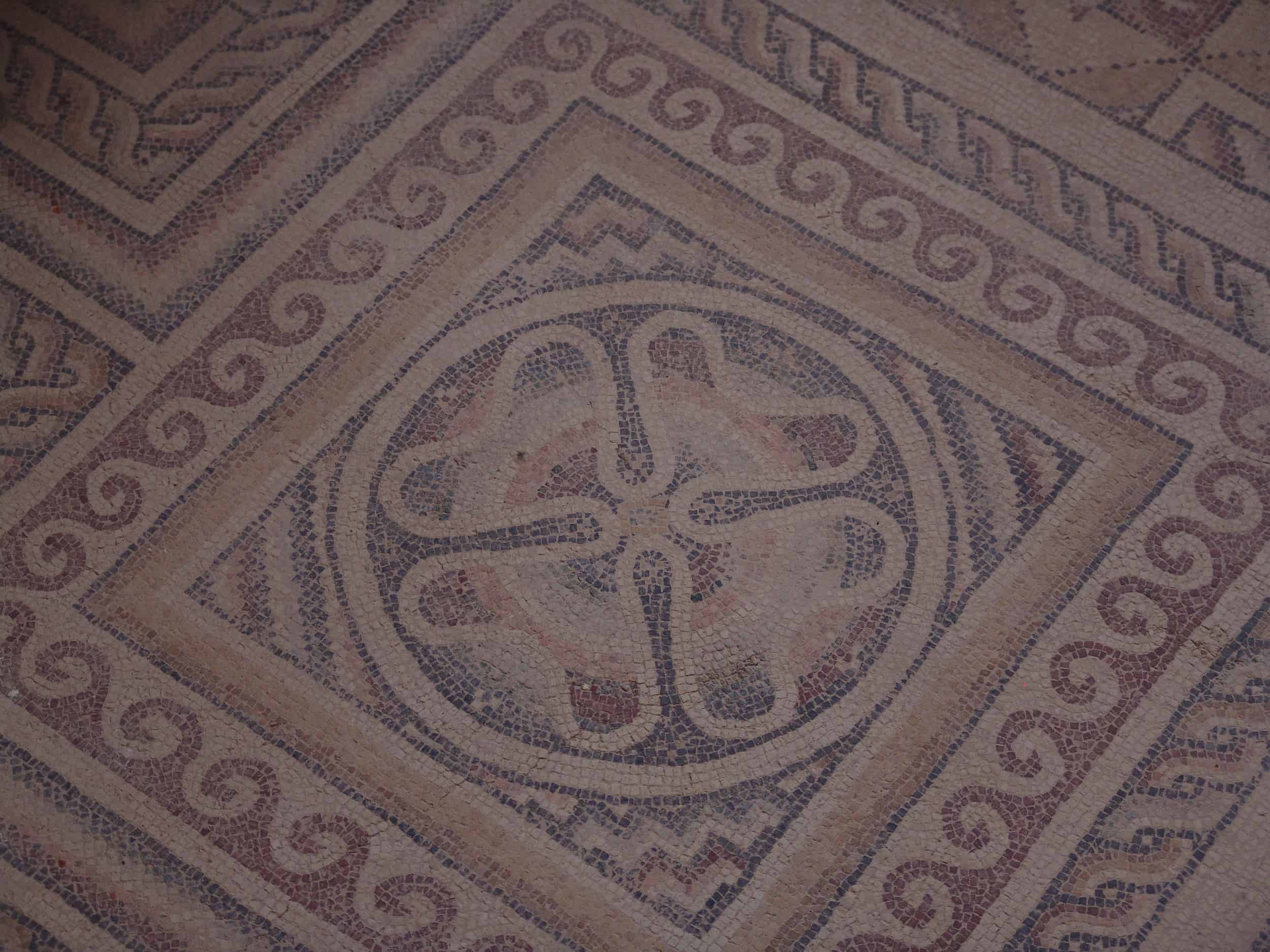 Detail on the mosaic in the main room of the council chamber