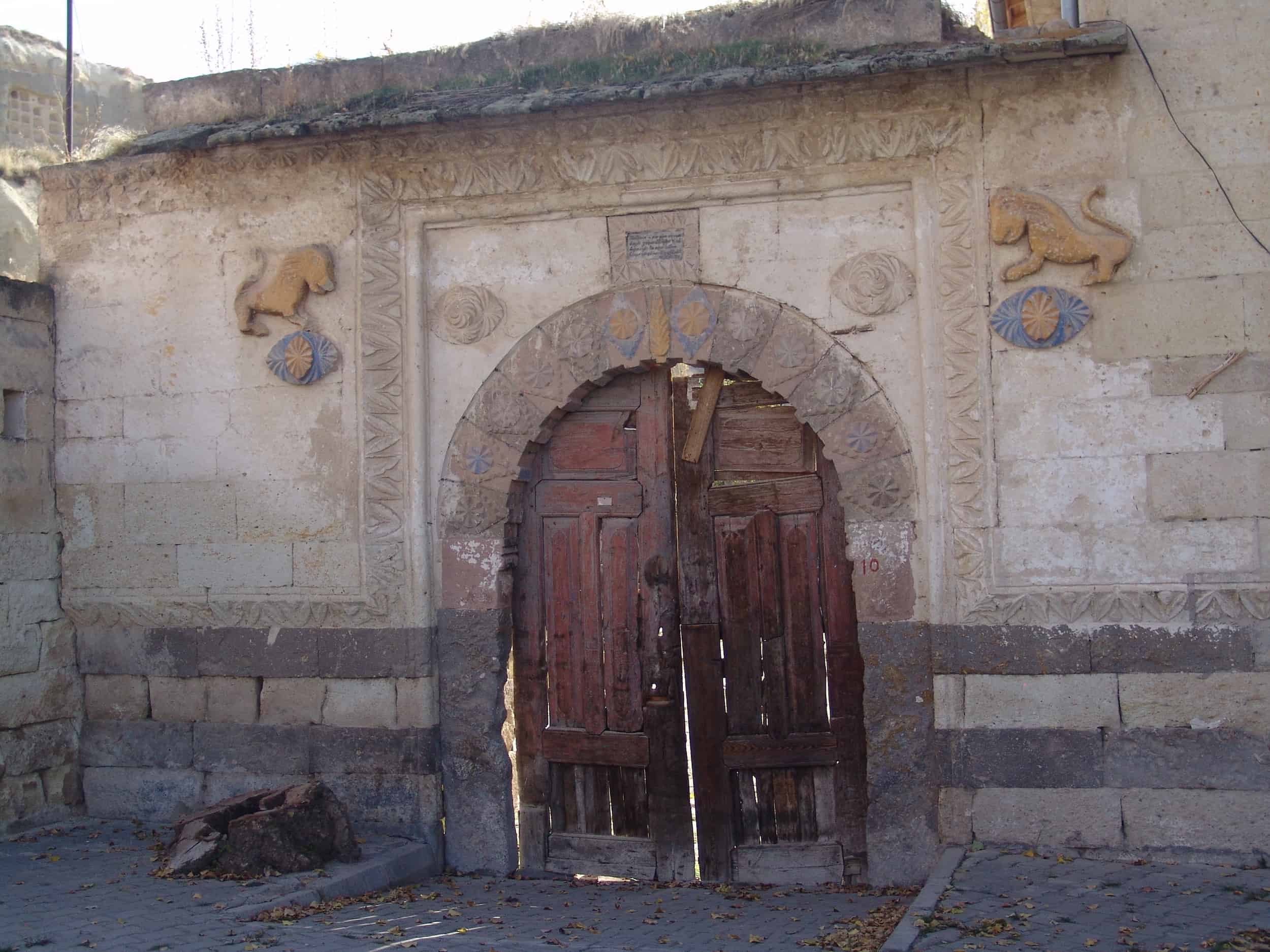 Gate to the Seraphim Mansion in Mustafapaşa (Sinasos), Cappadocia, Turkey