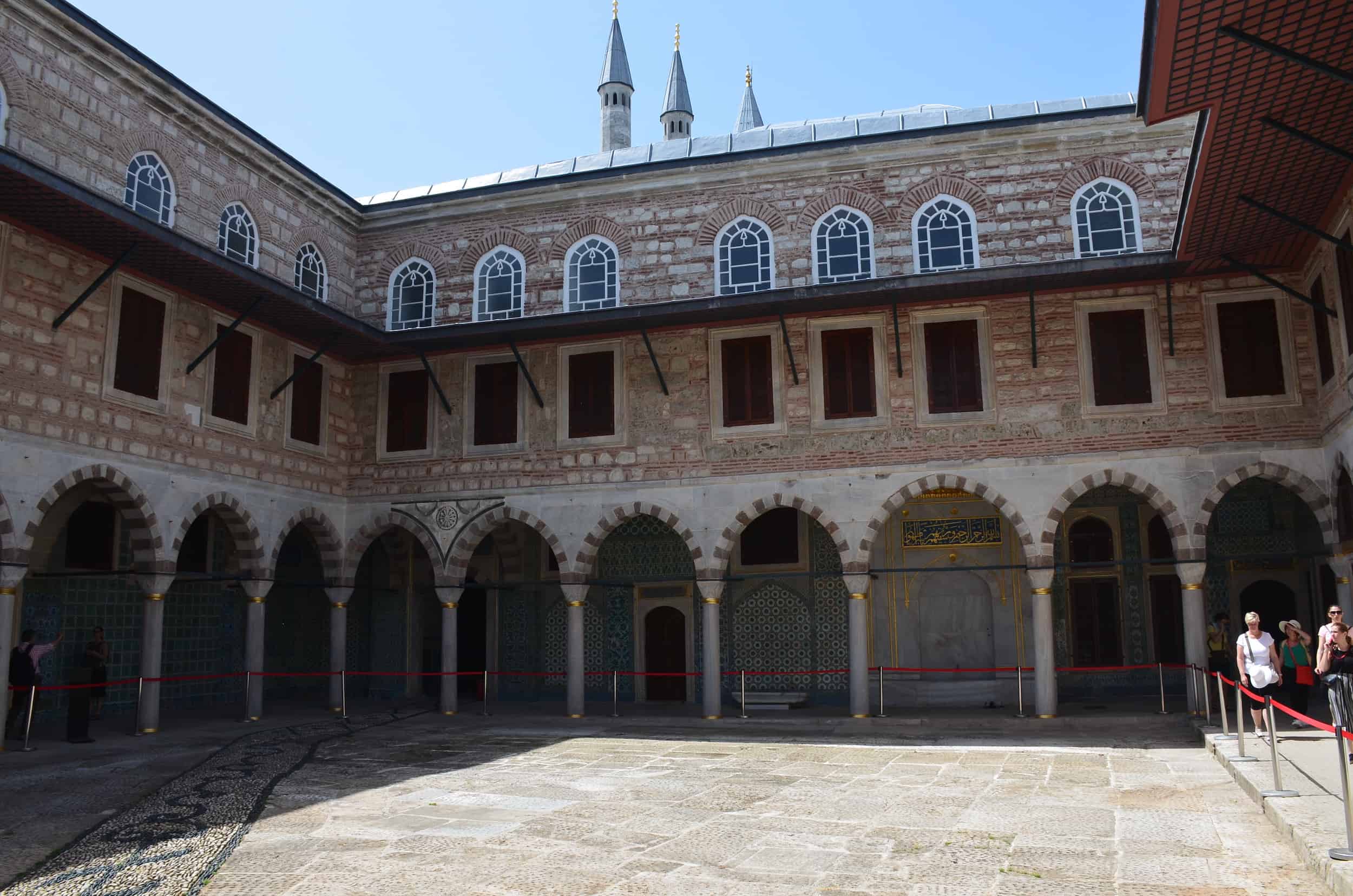 Courtyard of the Queen Mother in the Imperial Harem at Topkapi Palace in Istanbul, Turkey
