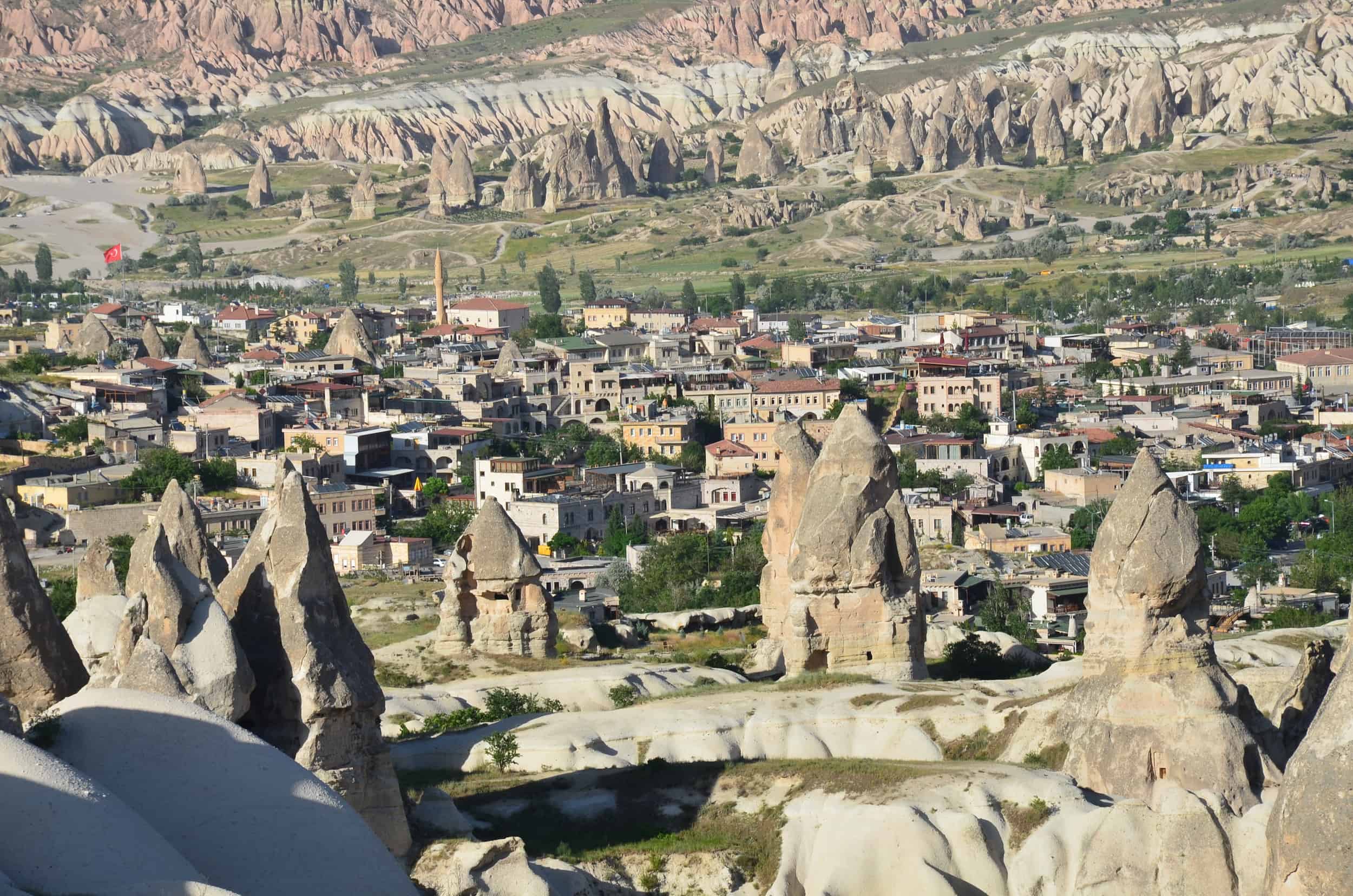 Göreme with fairy chimneys in the foreground