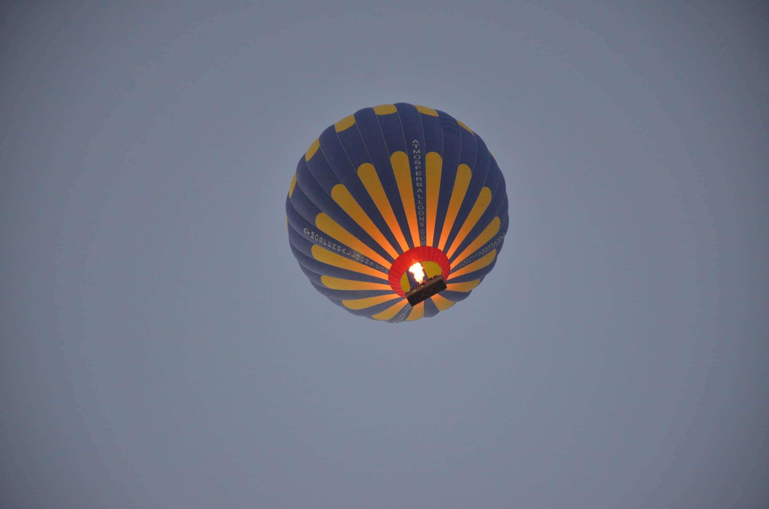 A balloon high over Cappadocia