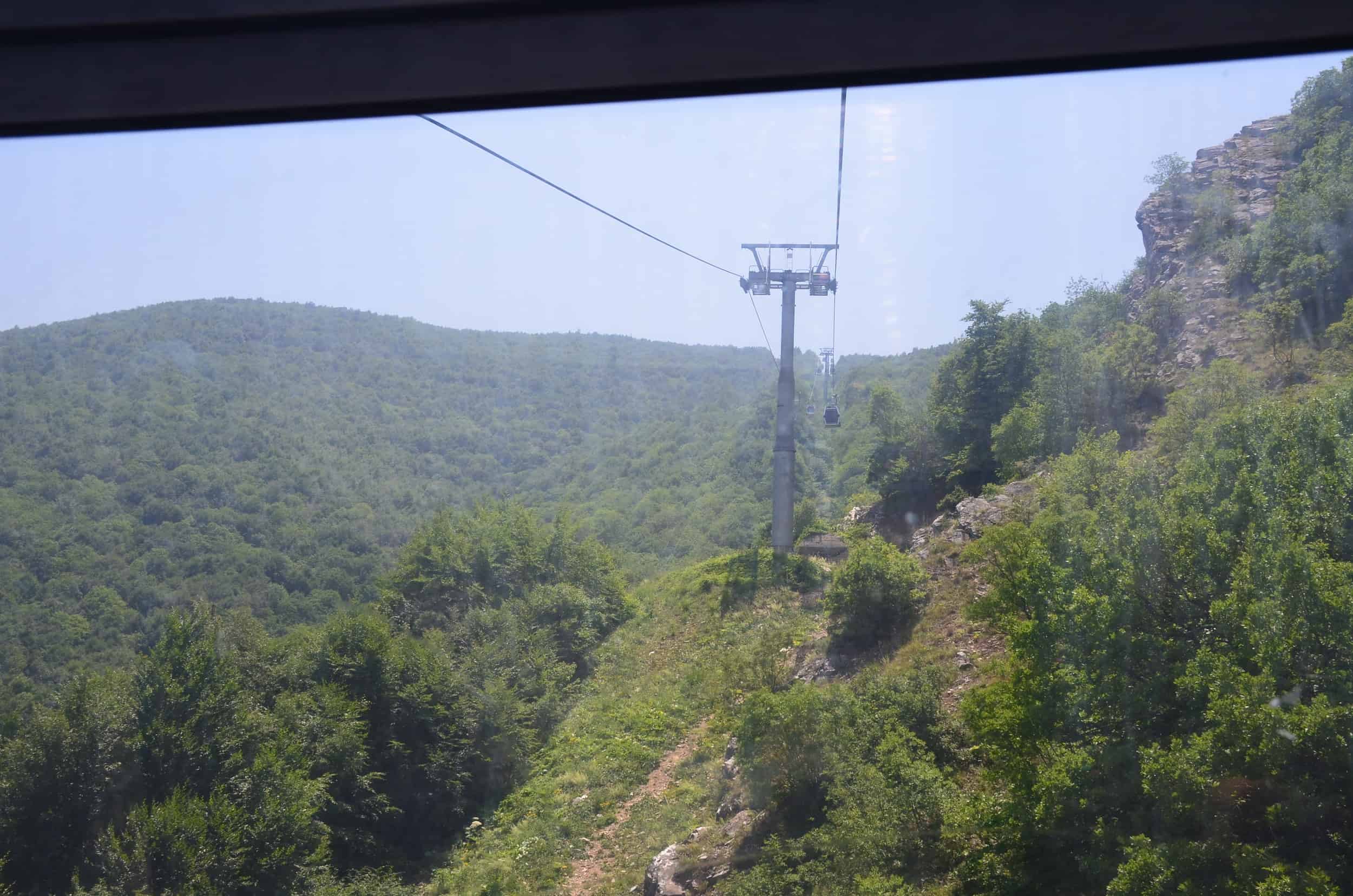 Riding the cable car at Uludağ National Park