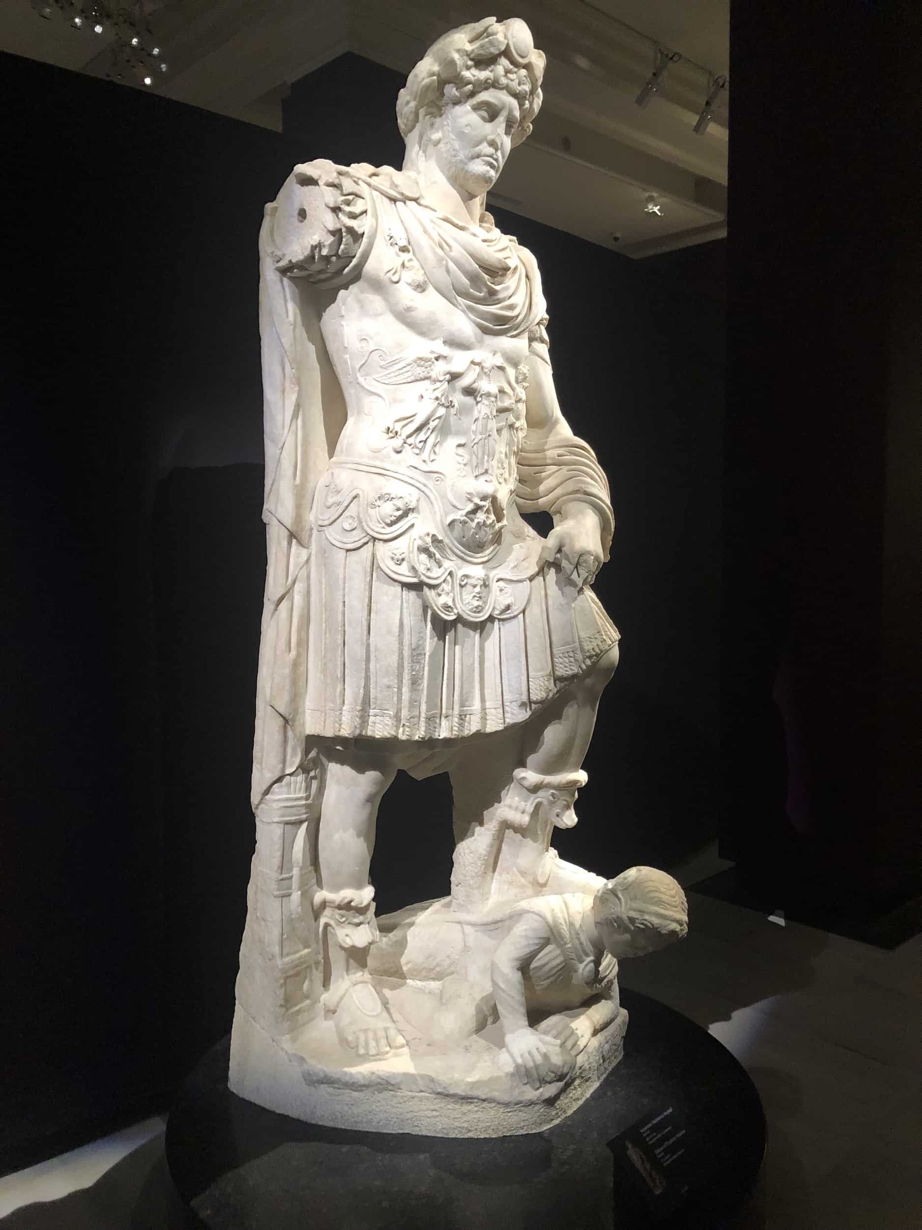 Statue of a Roman emperor at the Istanbul Archaeology Museum in Istanbul, Turkey