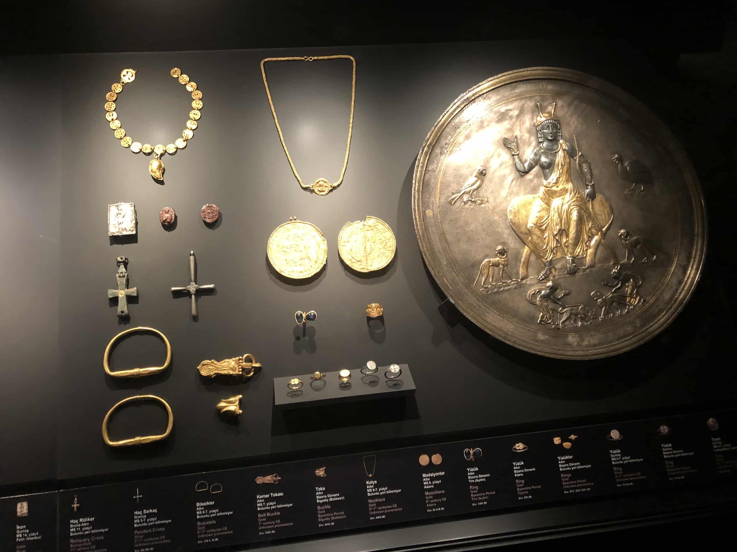 Byzantine period jewelry from various ancient cities