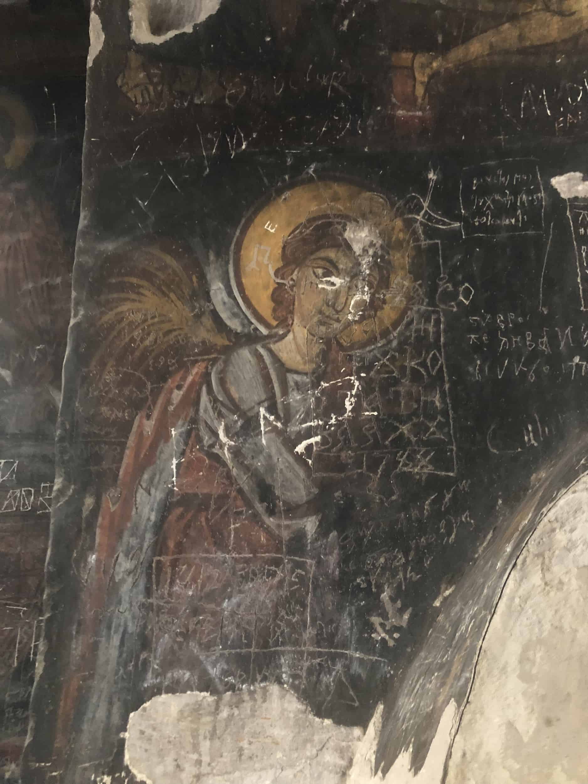 Angel at Archangel Michael Church at Keşlik Monastery in Cappadocia, Turkey