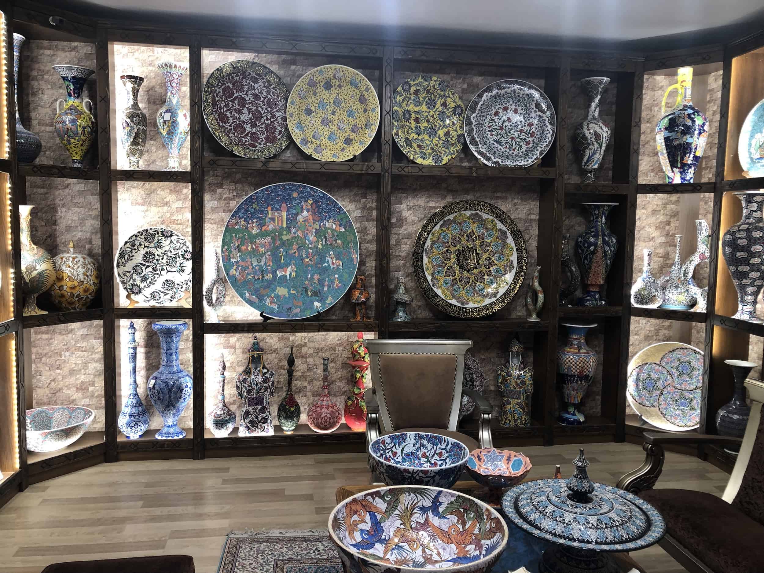 Ottoman-style ceramics at Venessa Seramik in Avanos, Cappadocia, Turkey