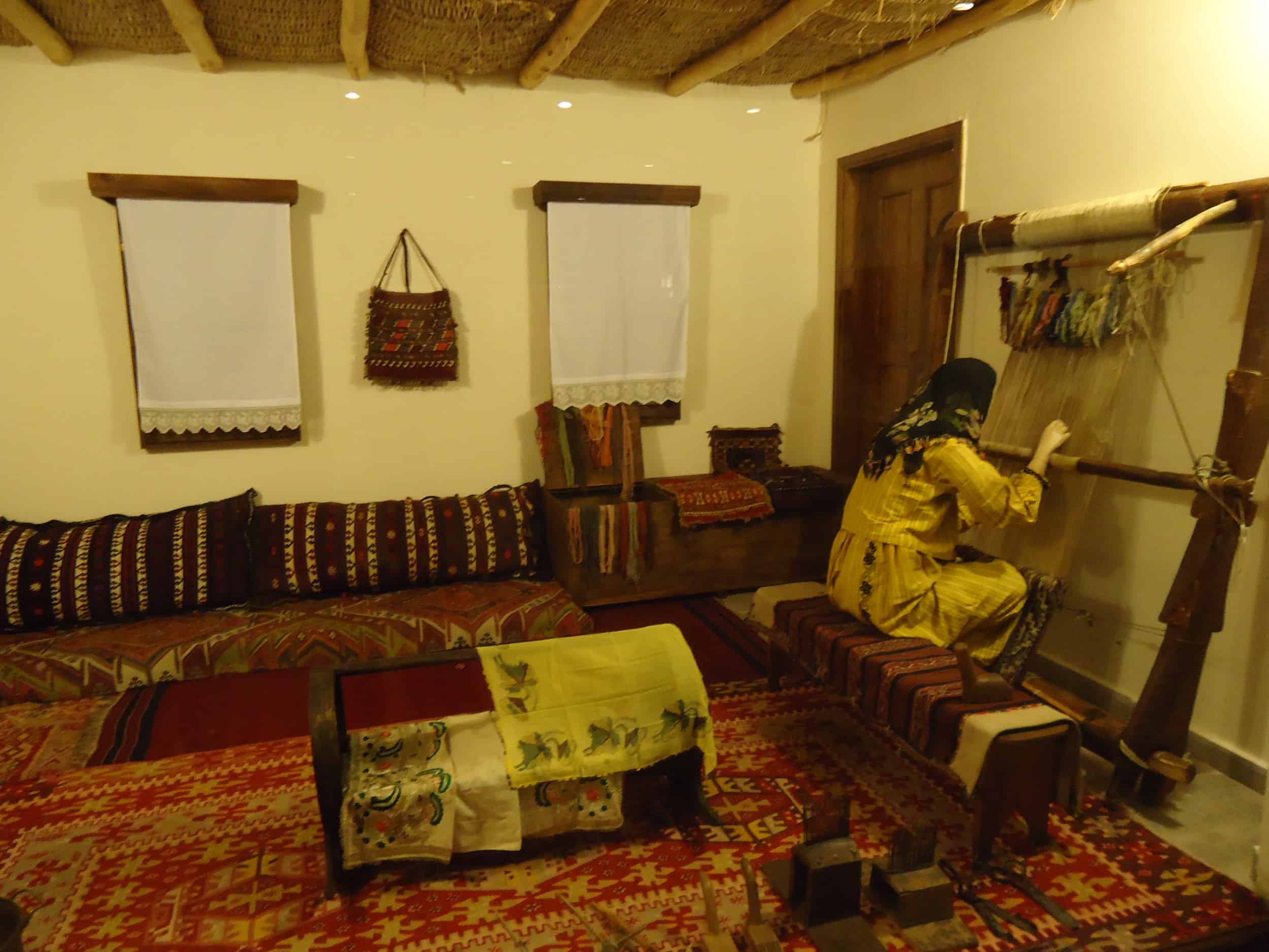 Carpet weaving at the Bergama Museum in Bergama, Turkey